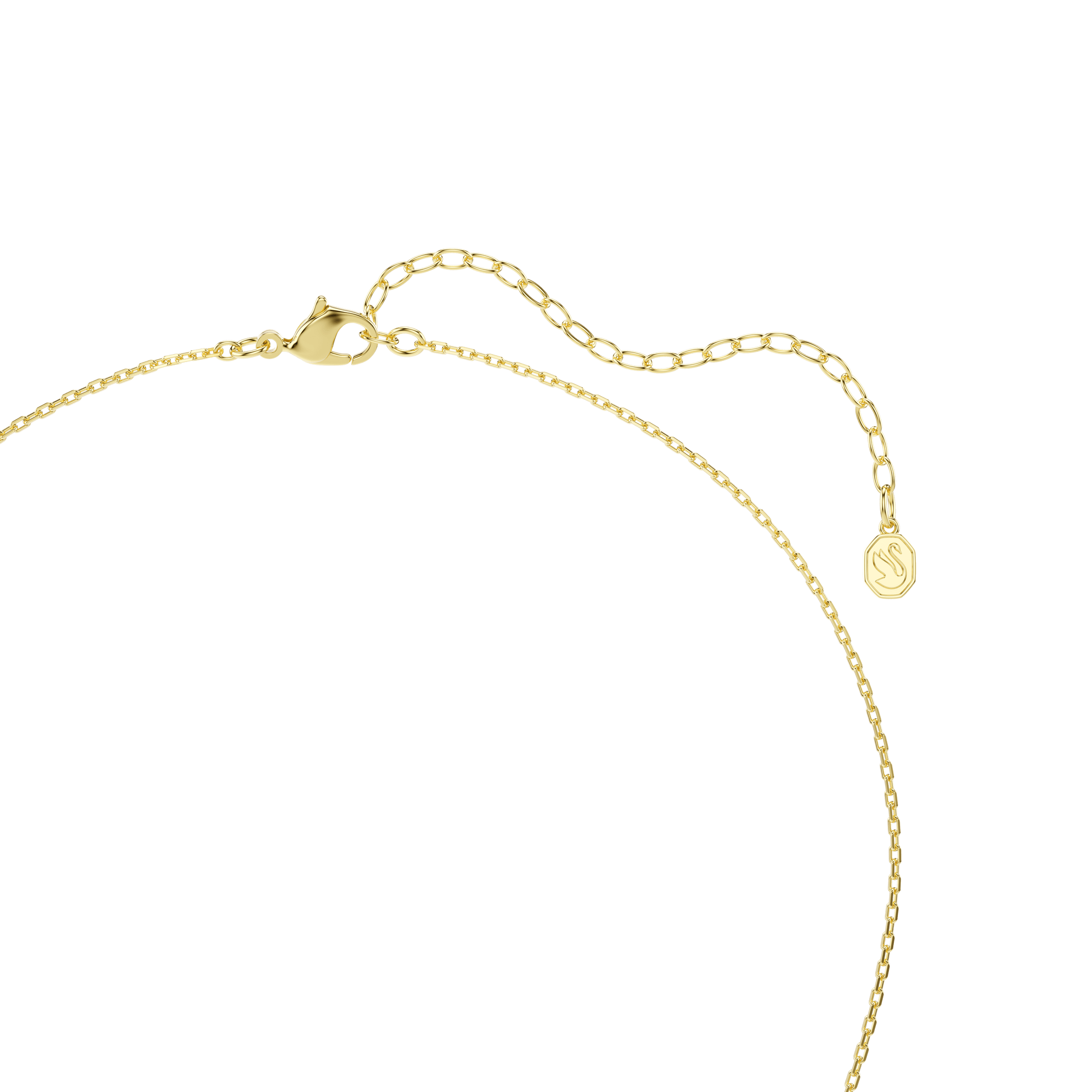 Idyllia pendant, Mixed cuts, Heart, Pink, 18K gold finish