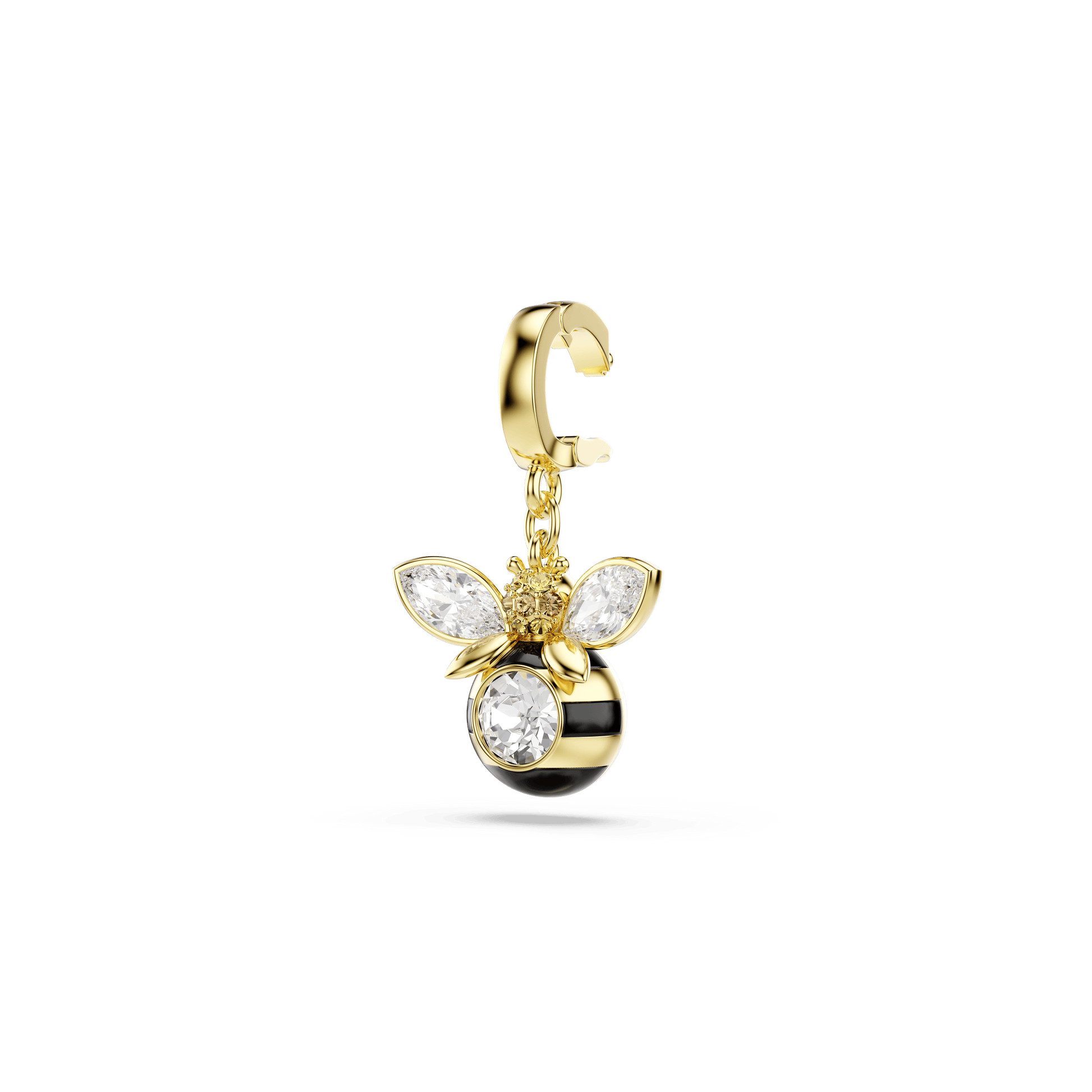 Idyllia charm, Mixed cuts, Bee, Multicolored, 18K gold finish