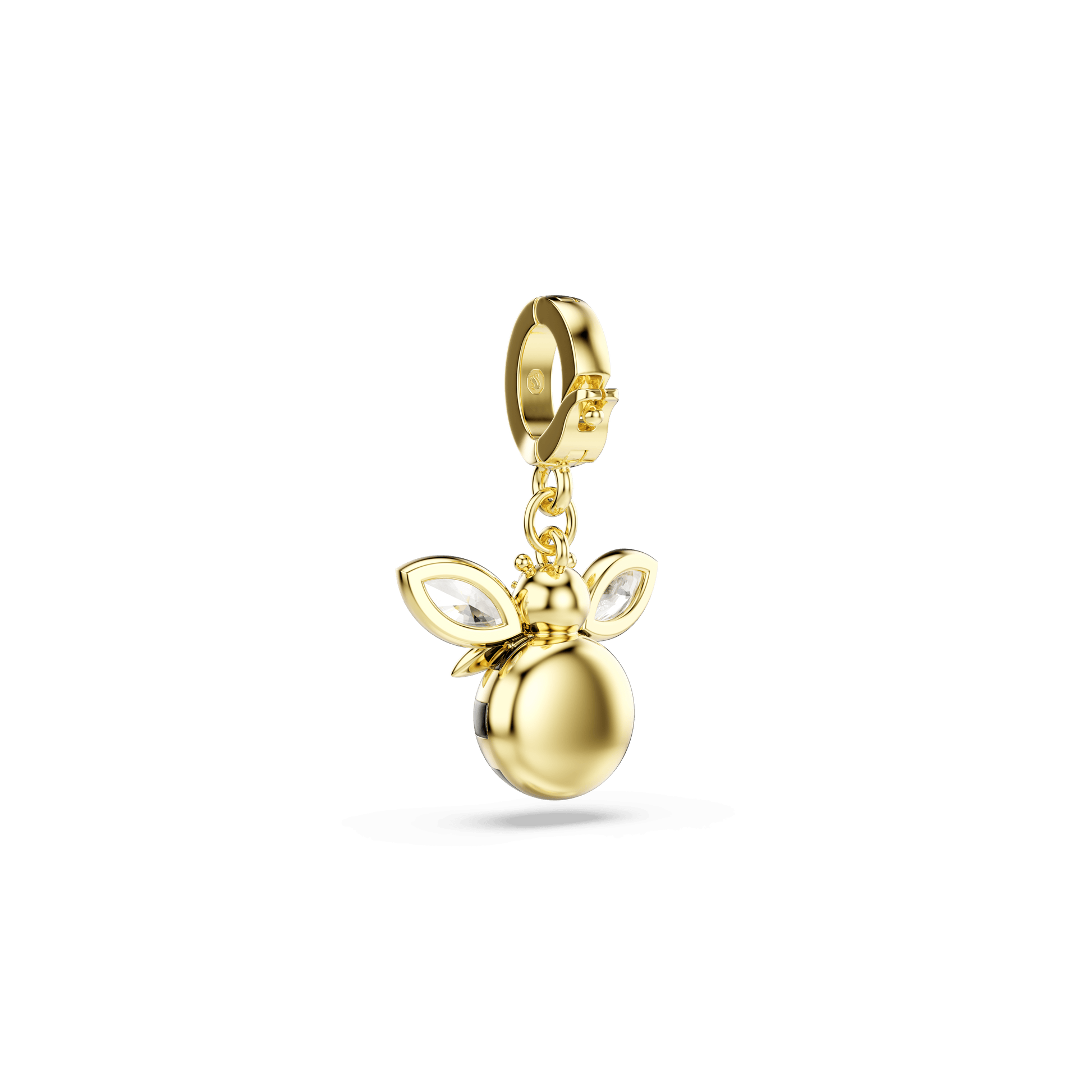 Idyllia charm, Mixed cuts, Bee, Multicolored, 18K gold finish