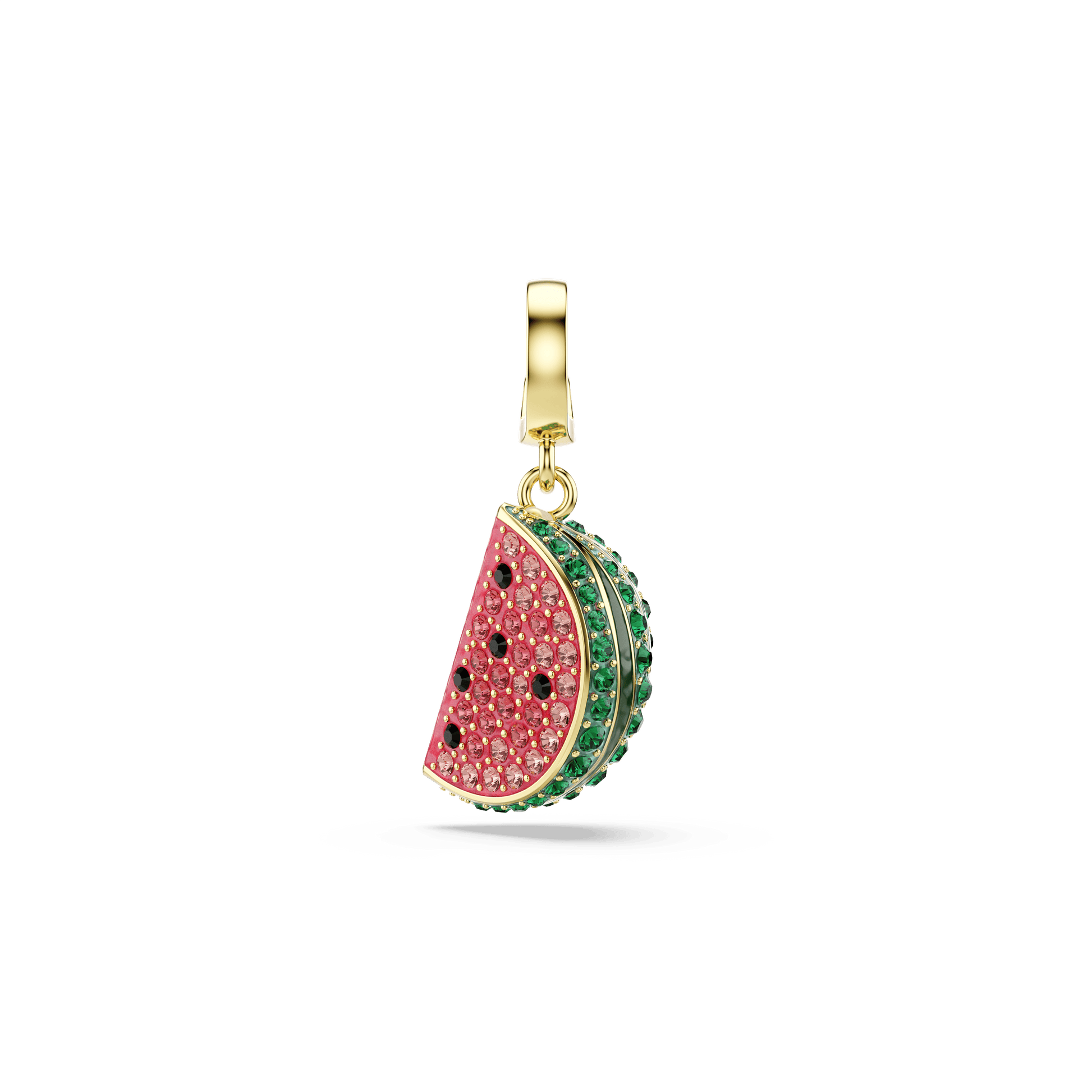 Idyllia charm, Mixed cuts, Watermelon, Multicolored, 18K gold finish