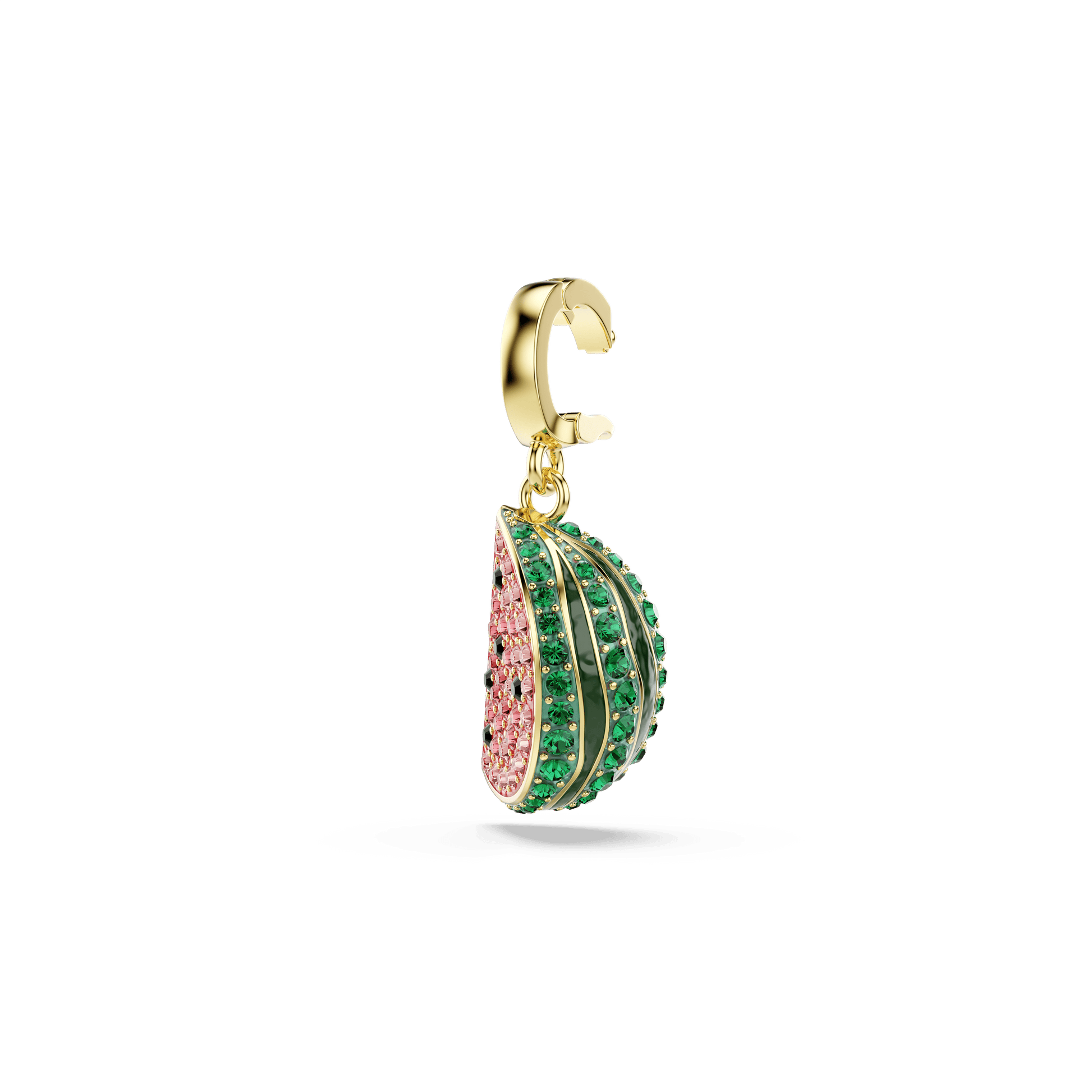 Idyllia charm, Mixed cuts, Watermelon, Multicolored, 18K gold finish