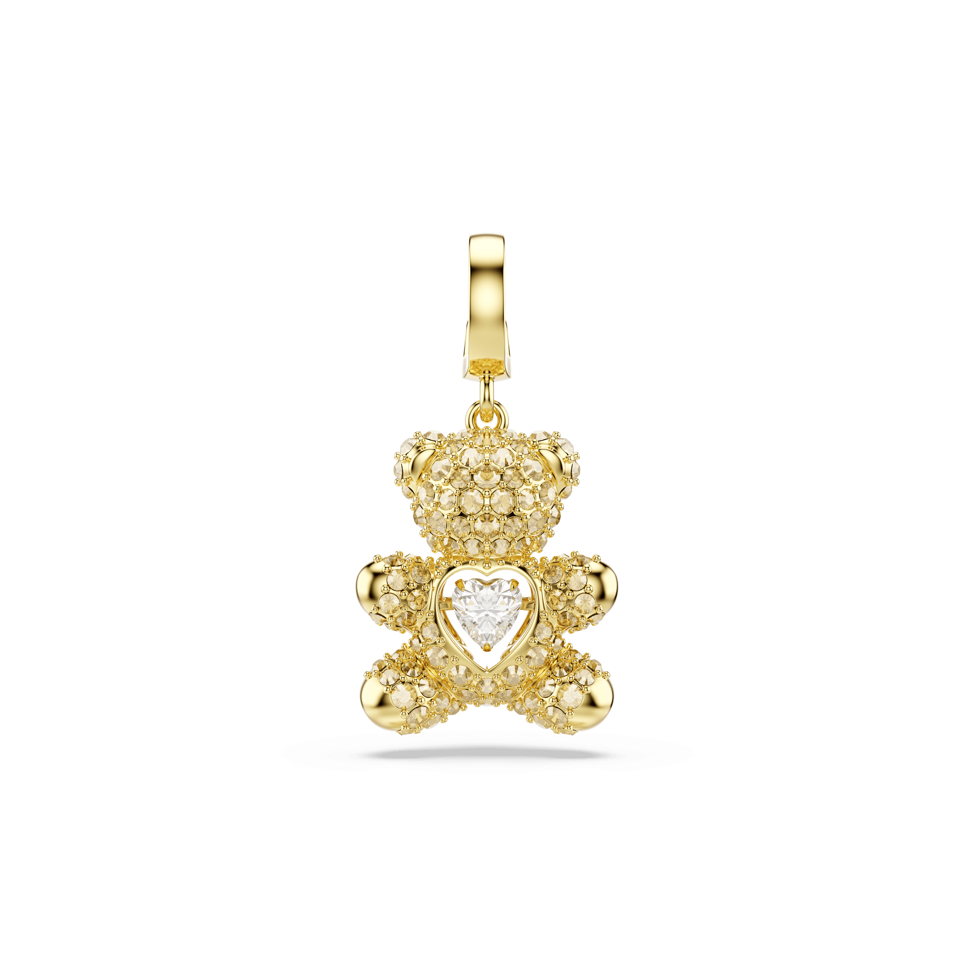 Idyllia charm, Mixed cuts, Teddy, Gold tone, 18K gold finish