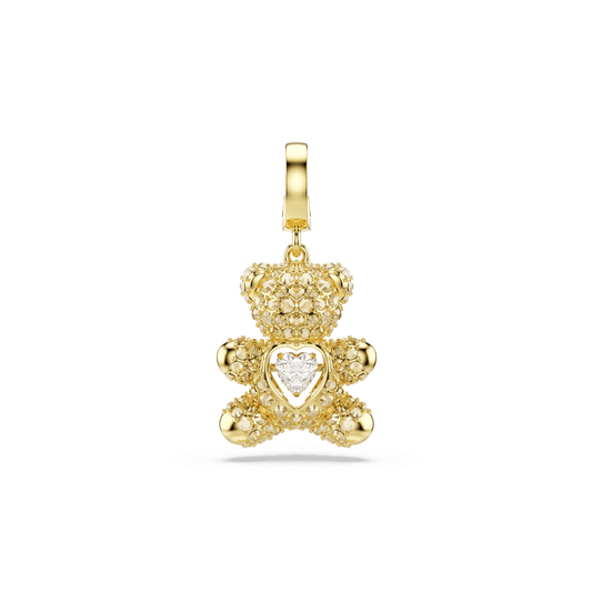 Idyllia charm, Mixed cuts, Teddy, Gold tone, 18K gold finish