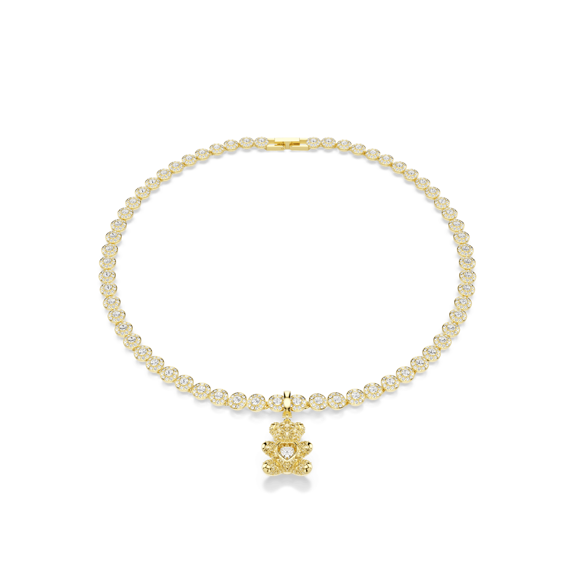 Idyllia charm, Mixed cuts, Teddy, Gold tone, 18K gold finish