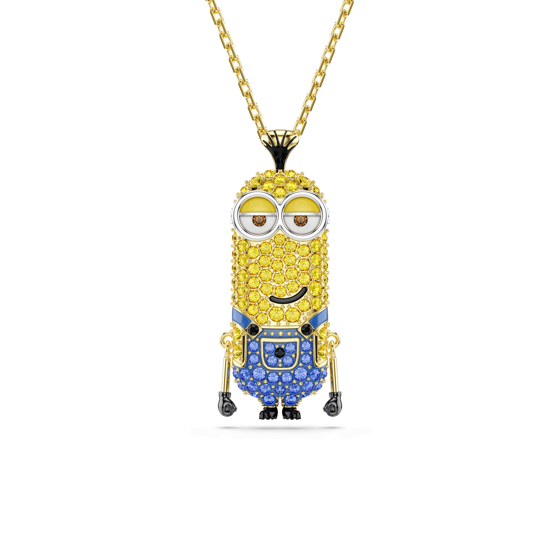Minions Kevin pendant, Pavé, Multicolored, 18K gold finish