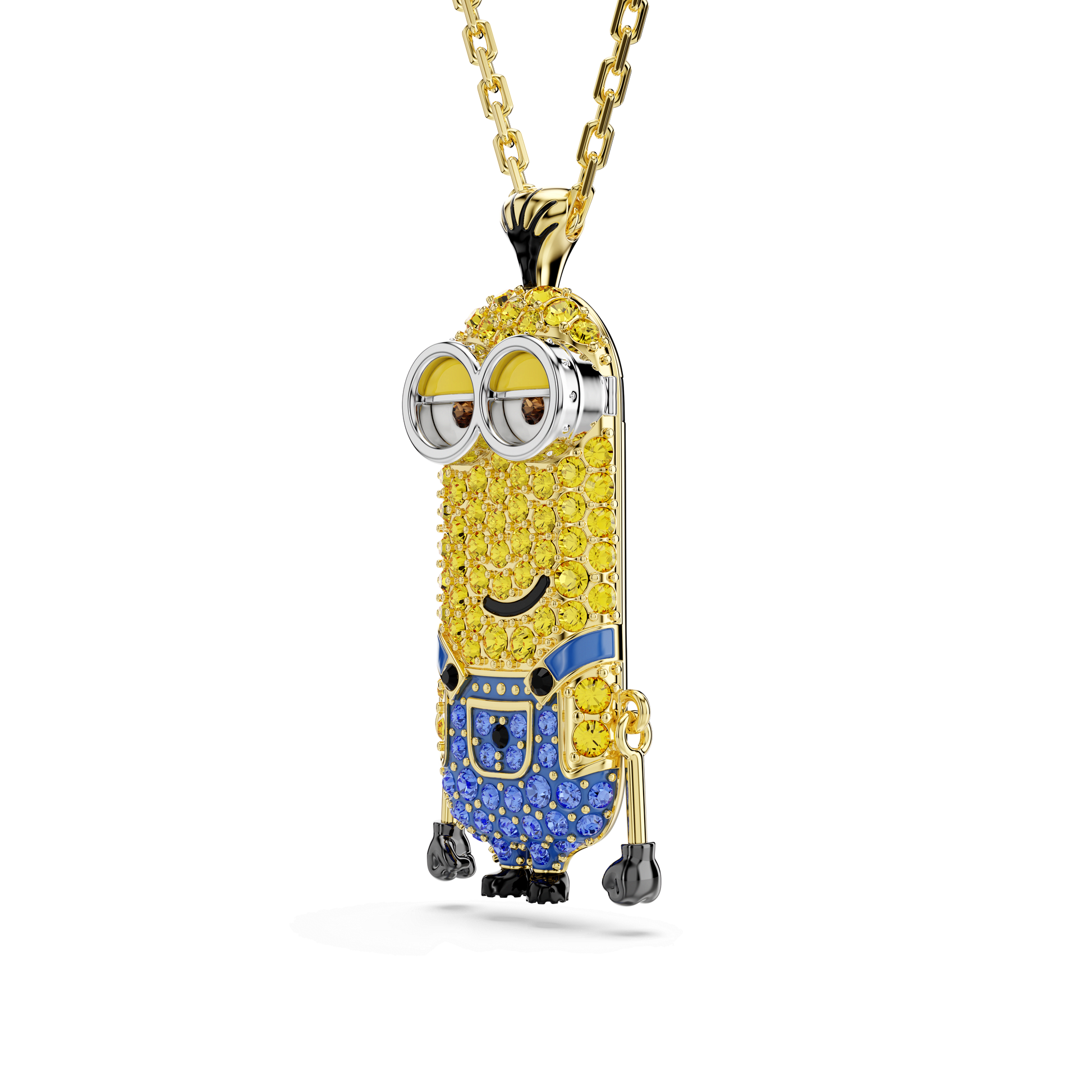 Minions Kevin pendant, Pavé, Multicolored, 18K gold finish
