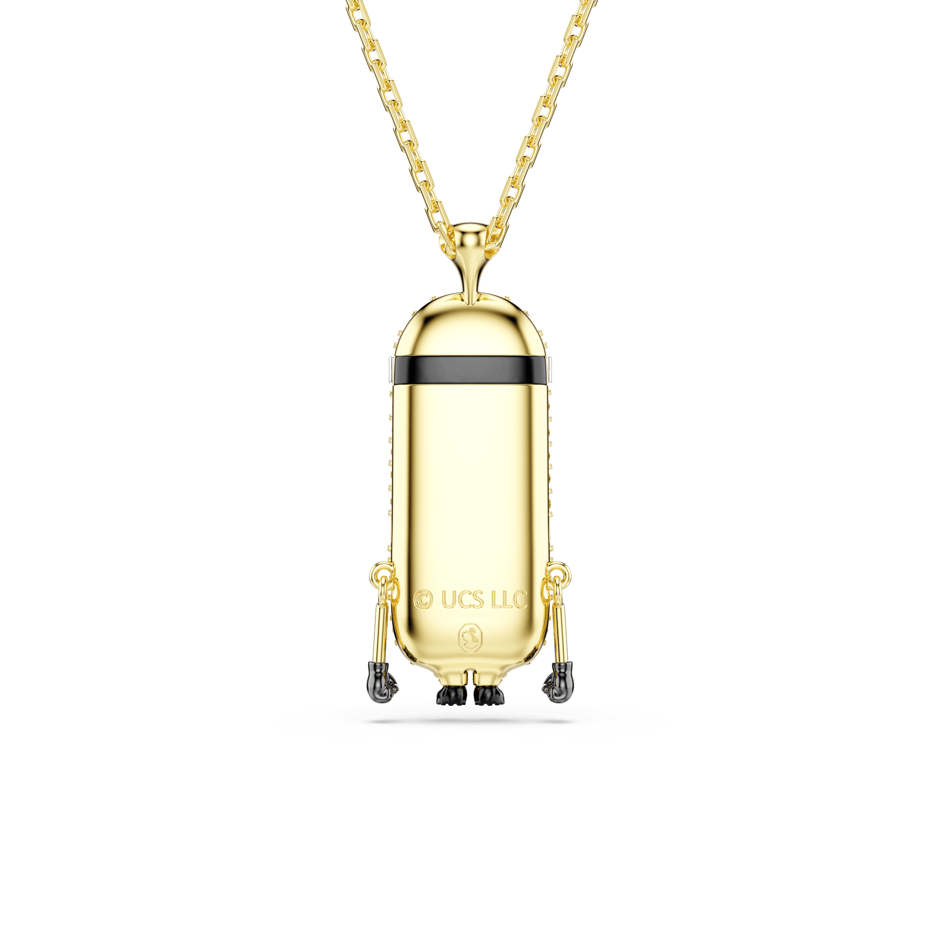 Minions Kevin pendant, Pavé, Multicolored, 18K gold finish