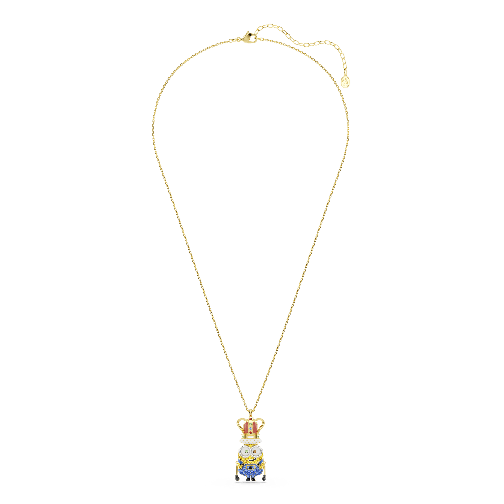 Minions King Bob pendant, Pavé, Multicolored, 18K gold finish