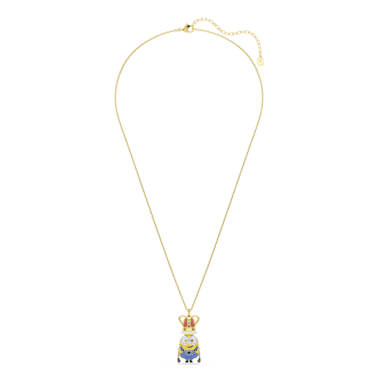 Minions King Bob pendant, Pavé, Multicolored, 18K gold finish