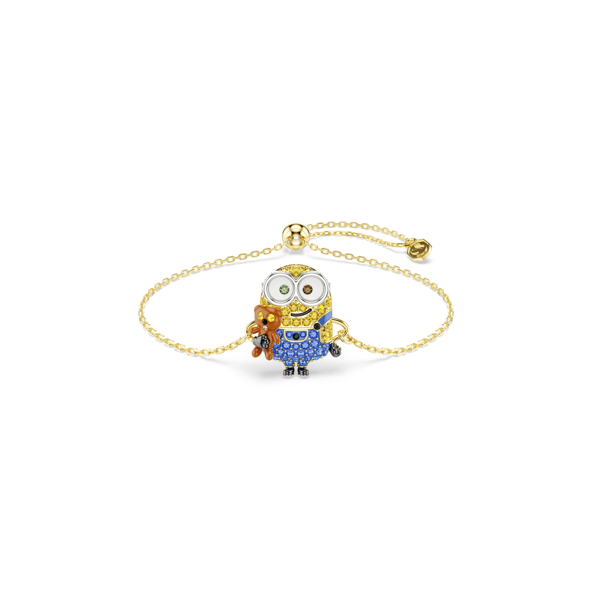 Minions Bob bracelet, Pavé, Multicolored, 18K gold finish