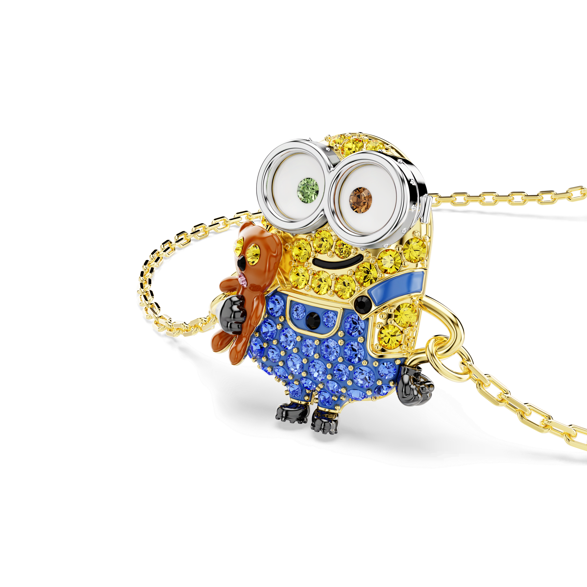 Minions Bob bracelet, Pavé, Multicolored, 18K gold finish