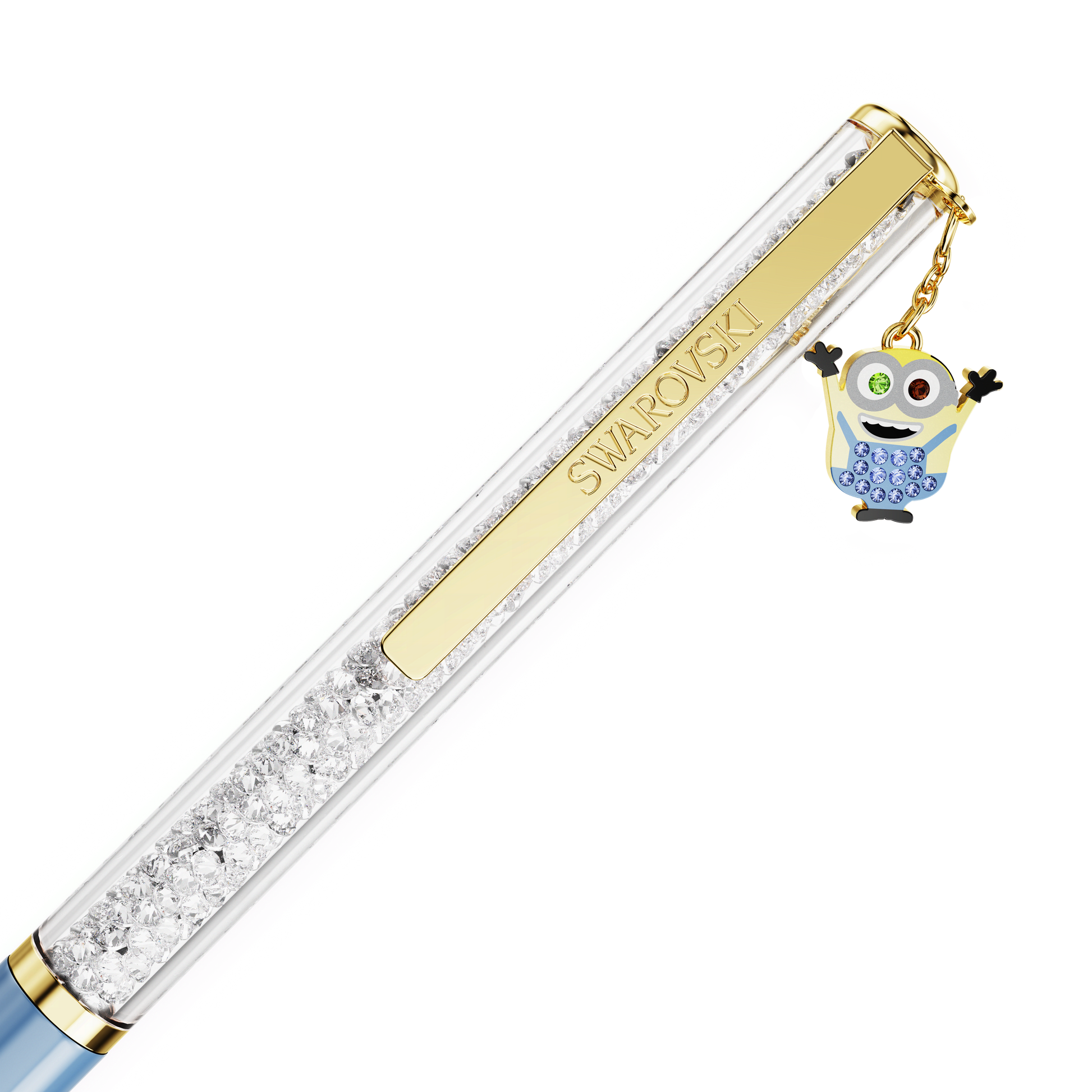 Crystalline ballpoint pen, Minions, Blue, Gold-tone plated