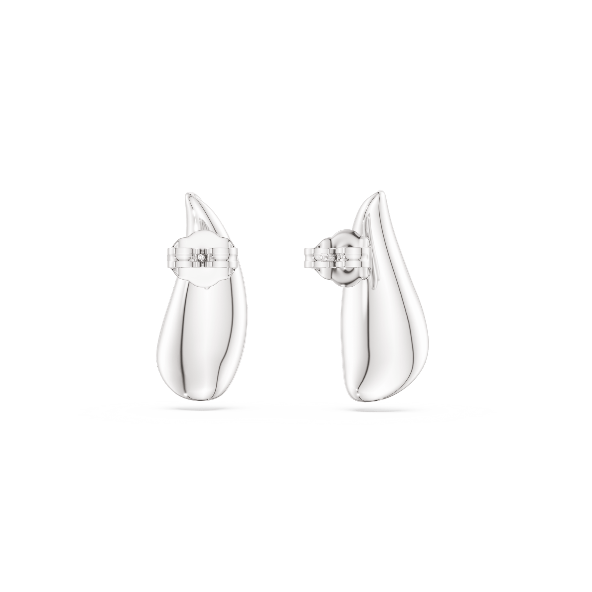 Swarovski Classica drop earrings, Round cut, White, Sterling silver