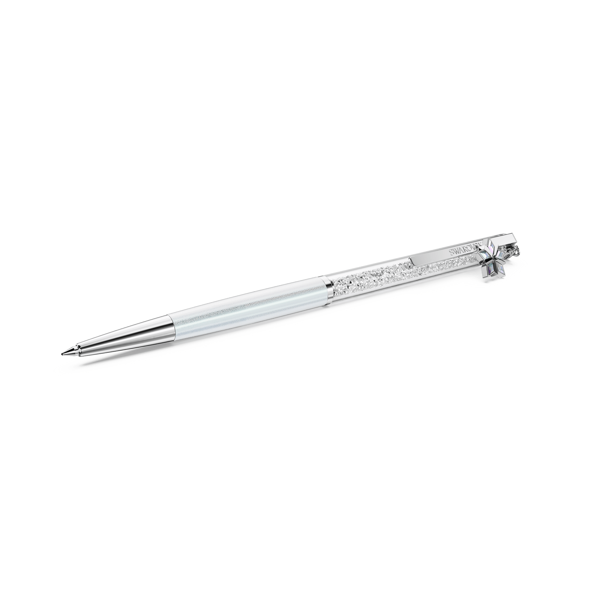 Annual Edition Crystalline ballpoint pen 2027 ballpoint pen, White lacquered, Chrome plated
