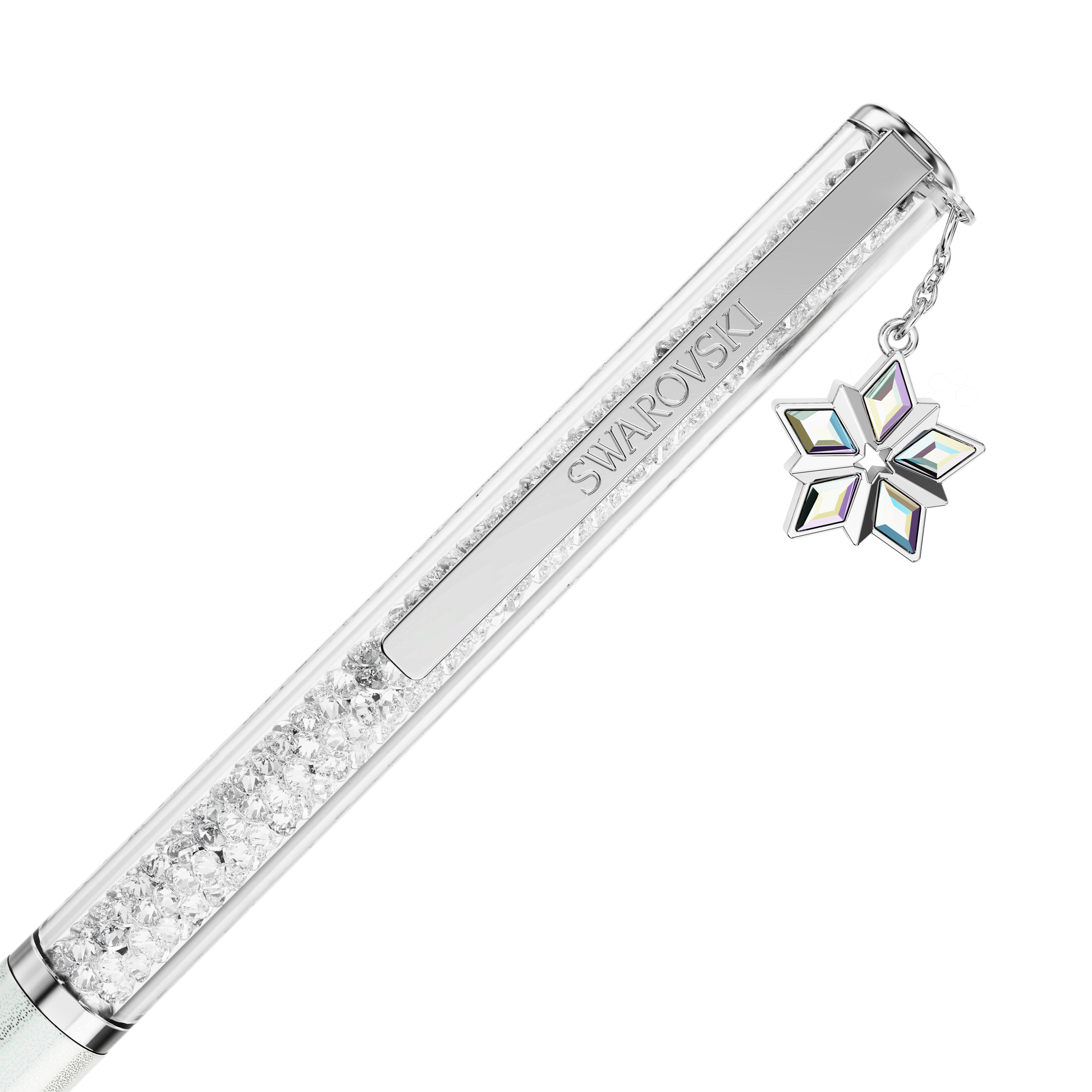 Annual Edition Crystalline ballpoint pen 2027 ballpoint pen, White lacquered, Chrome plated