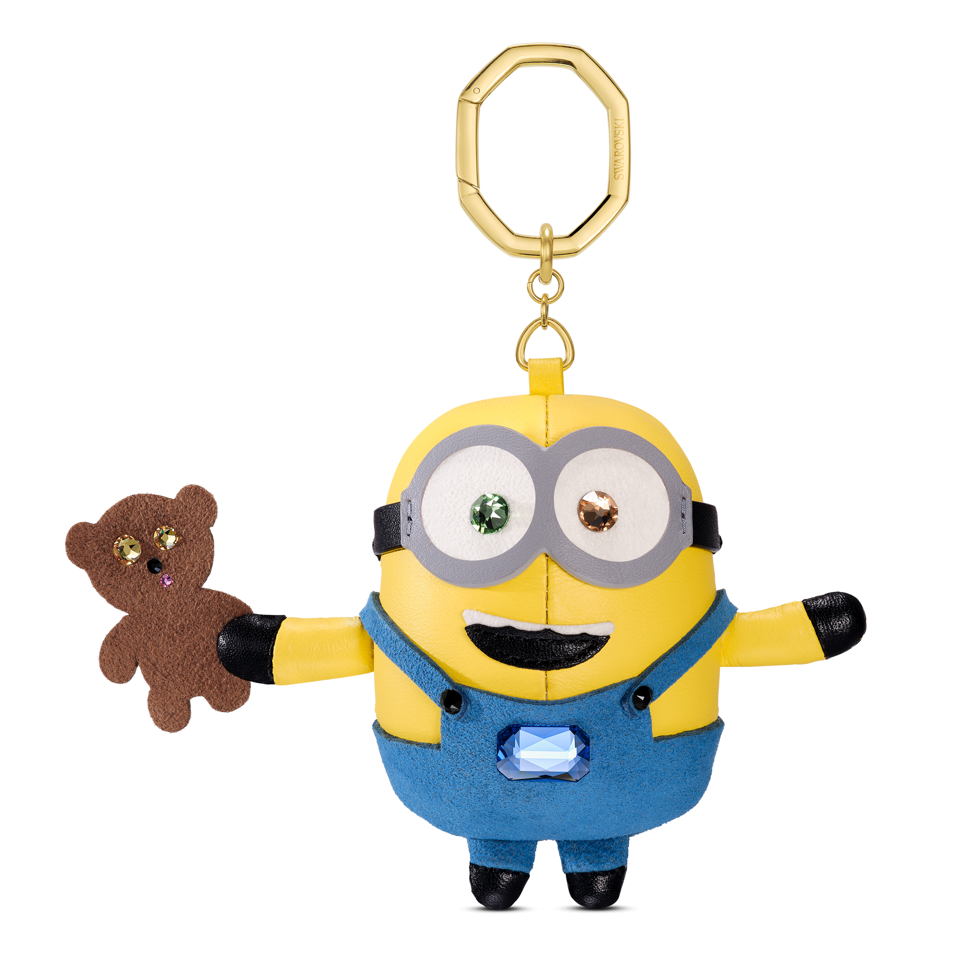 Minions bag charm, Multicolored, Gold-tone plated
