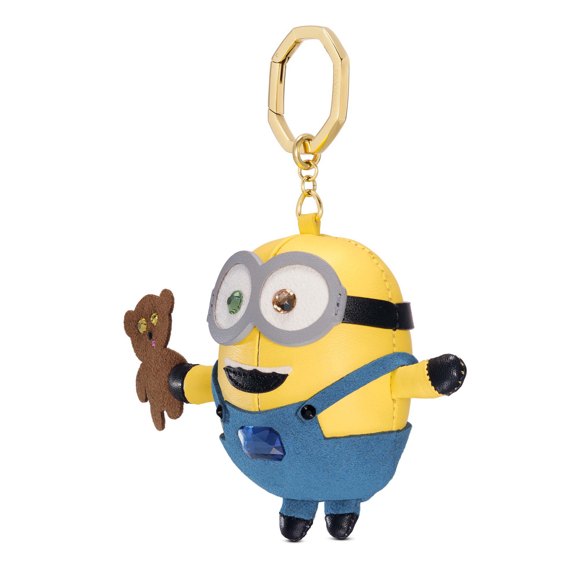 Minions bag charm, Multicolored, Gold-tone plated