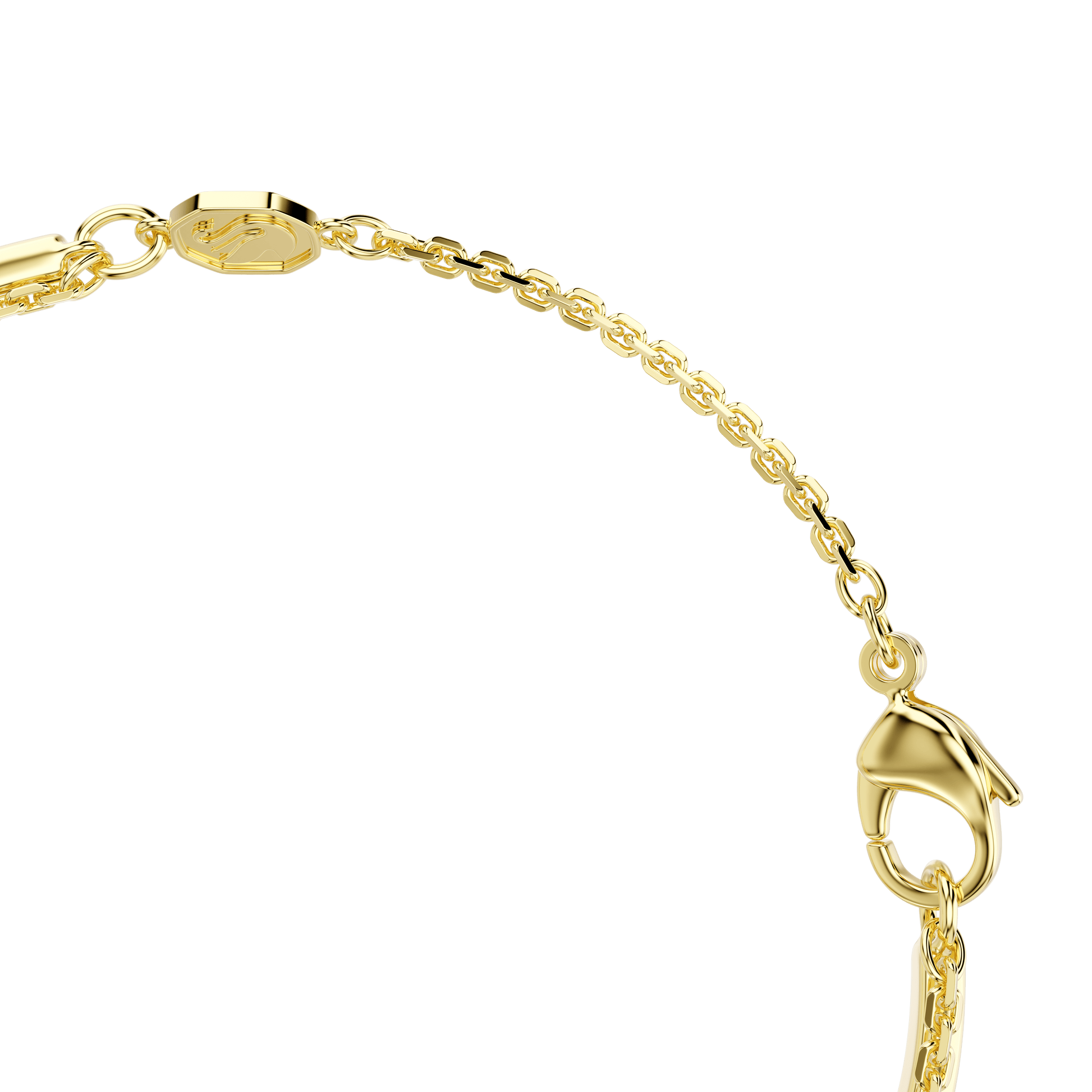 Mesmera bracelet, Mixed cuts, White, 18K gold finish