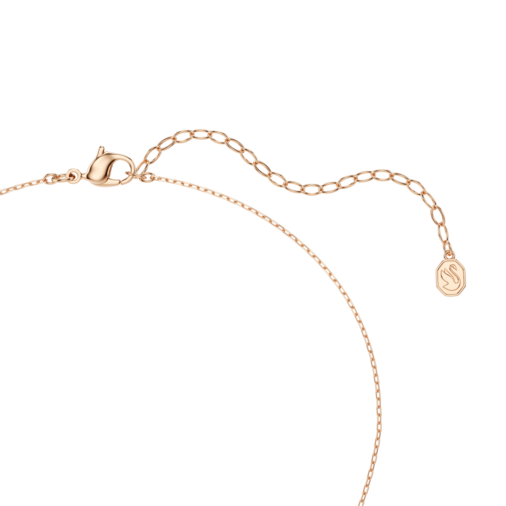 Mesmera necklace, Mixed cuts, White, 18K rose gold finish