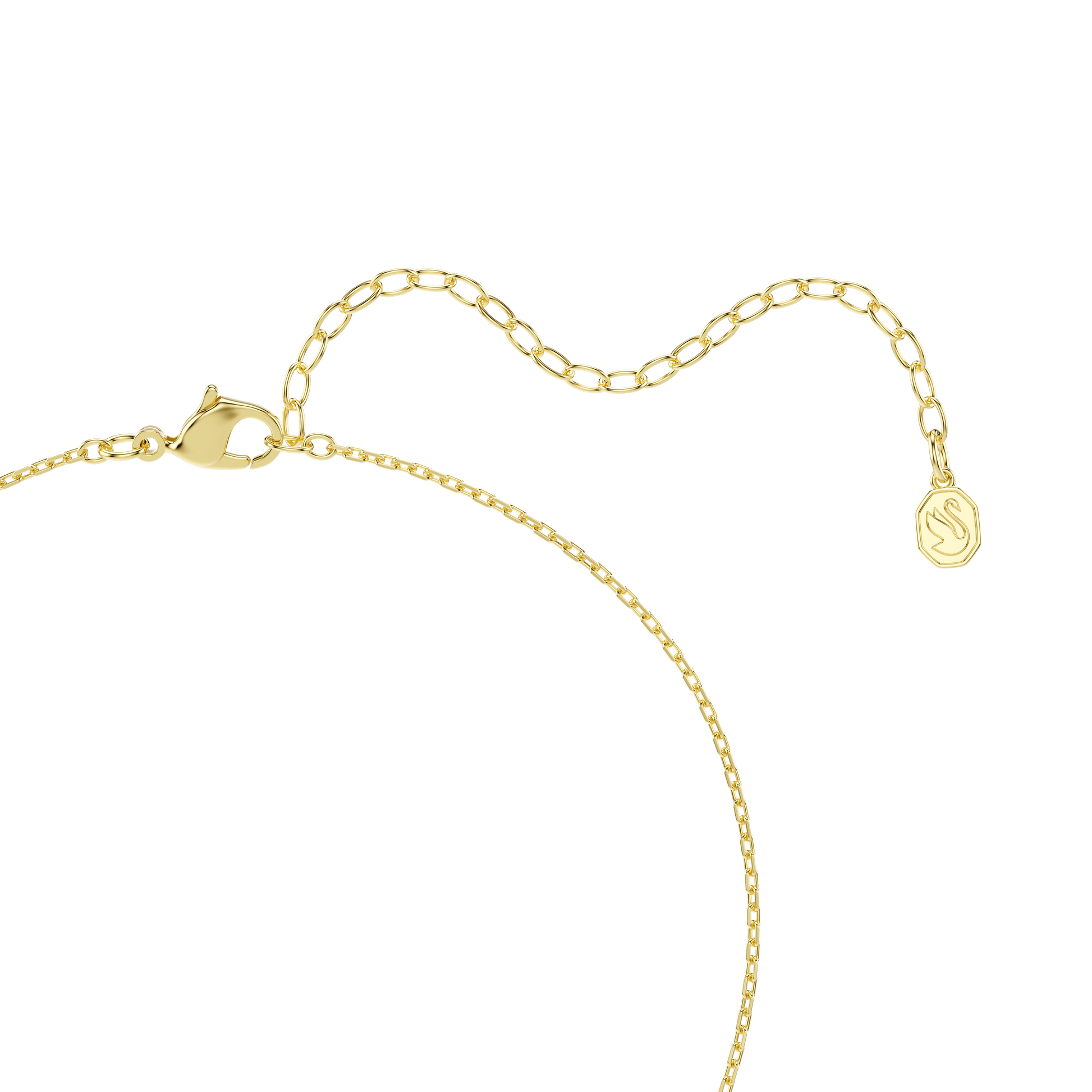 Mesmera Y necklace, Mixed cuts, White, 18K gold finish