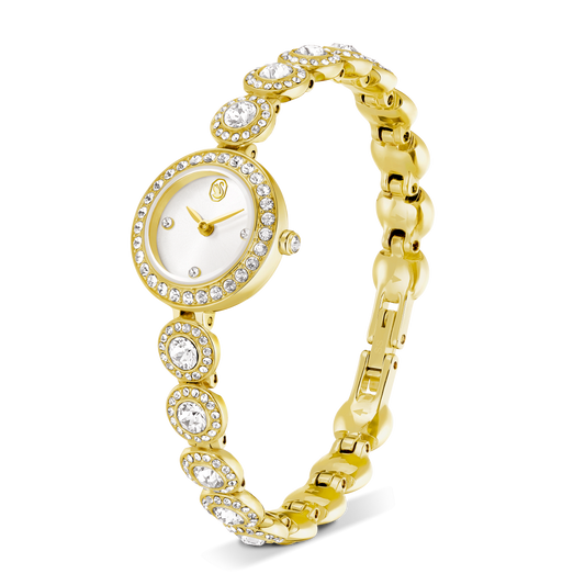 Una Angelic watch, Crystal bracelet, Gold tone, Gold-tone finish