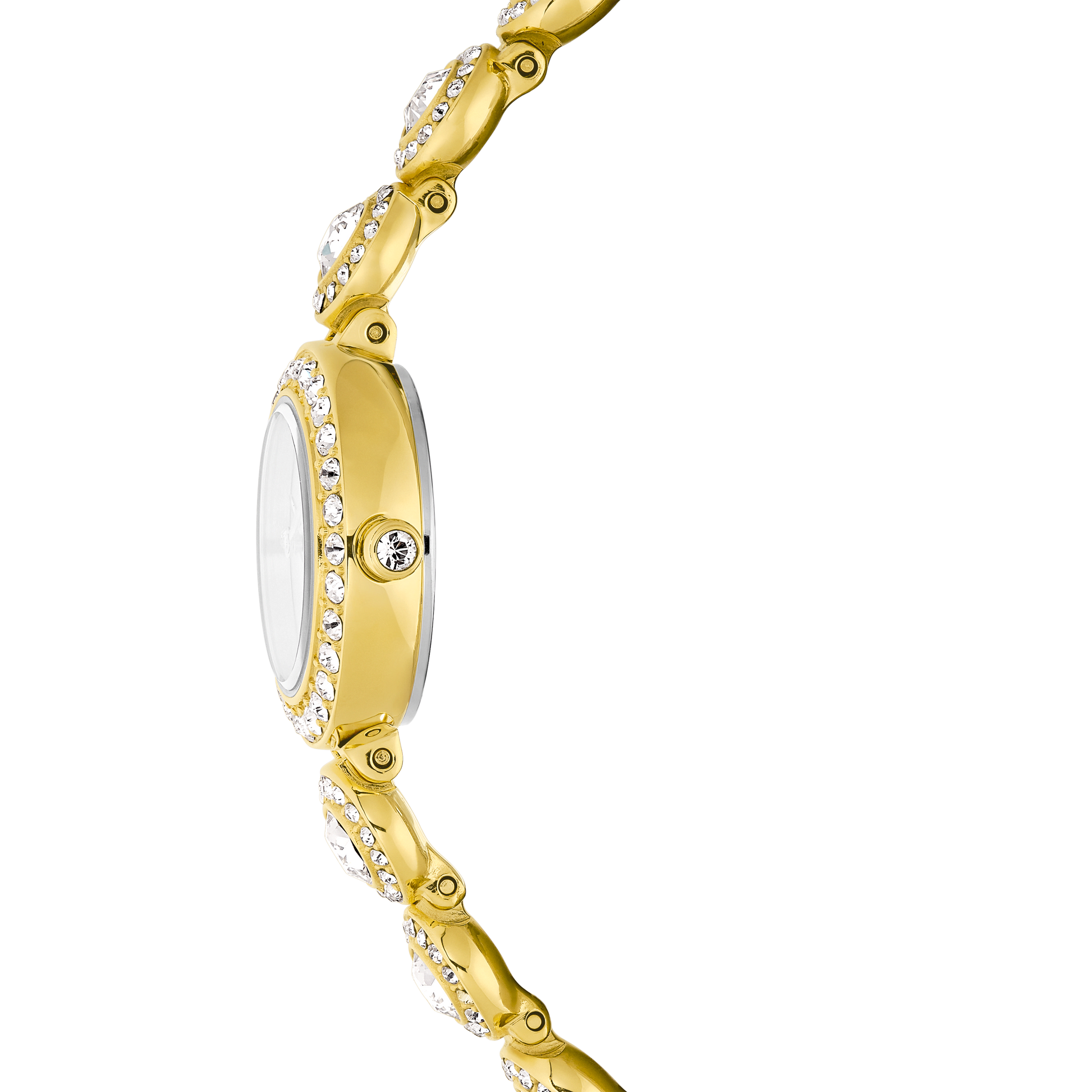 Una Angelic watch, Crystal bracelet, Gold tone, Gold-tone finish