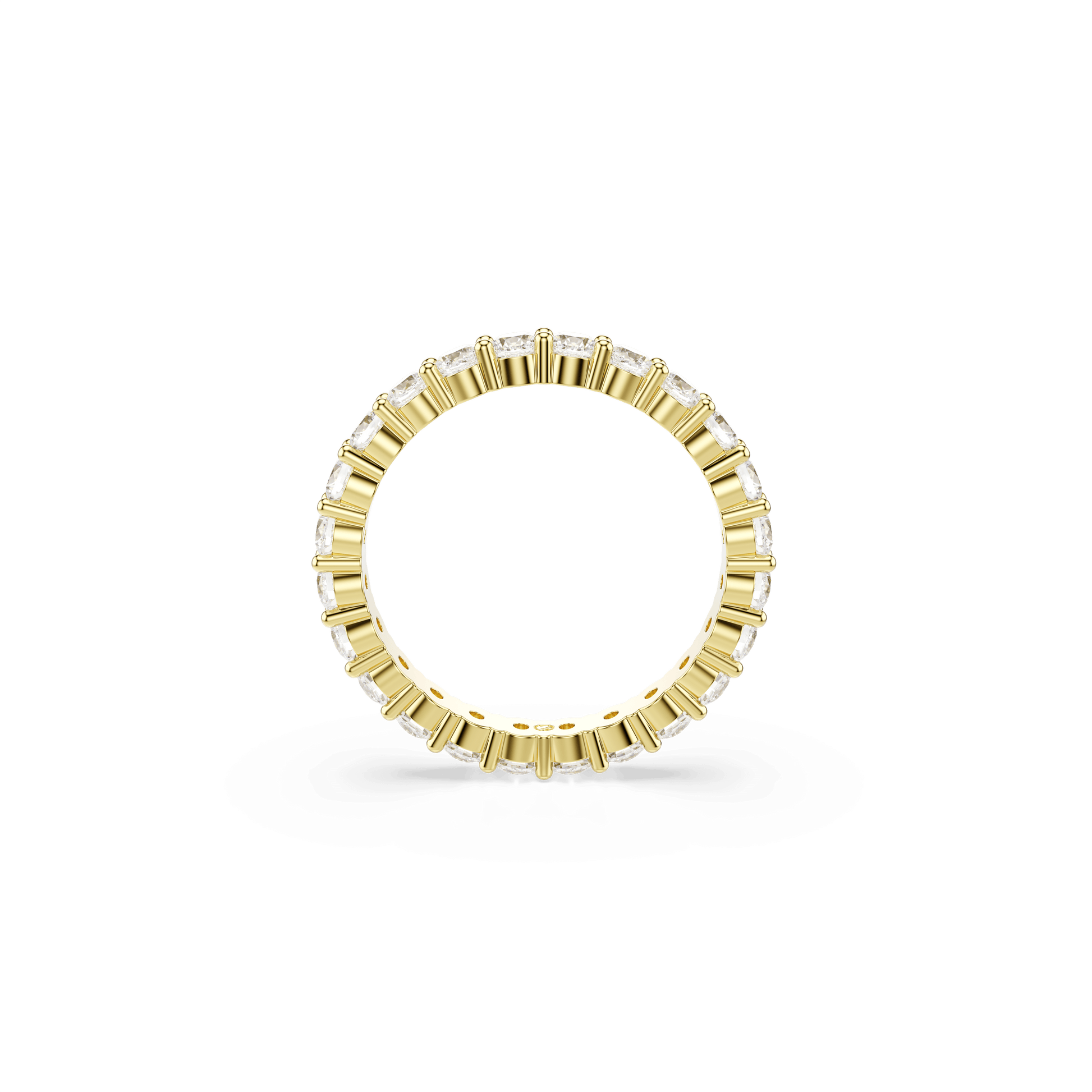 Matrix Vittore band ring, Round cut, White, 18K gold finish