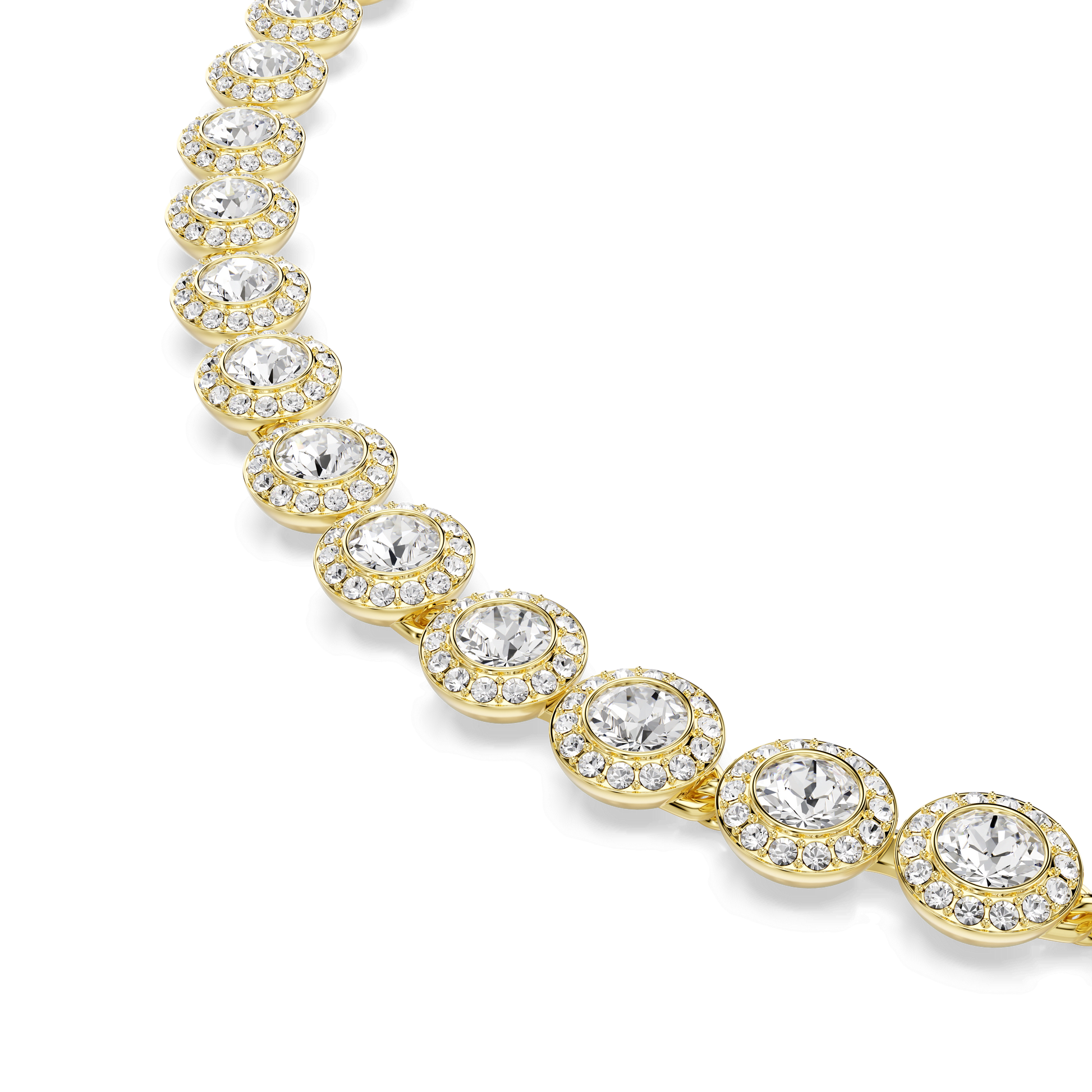 Una Angelic set, Set (3), Round cut, White, 18K gold finish