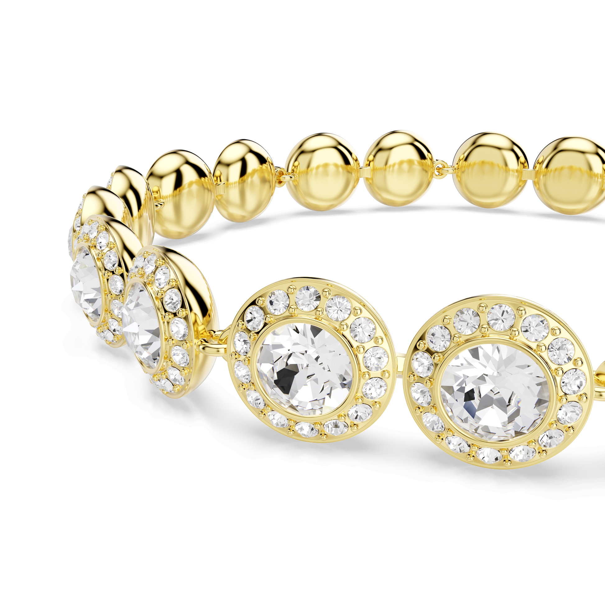 Una Angelic set, Set (3), Round cut, White, 18K gold finish