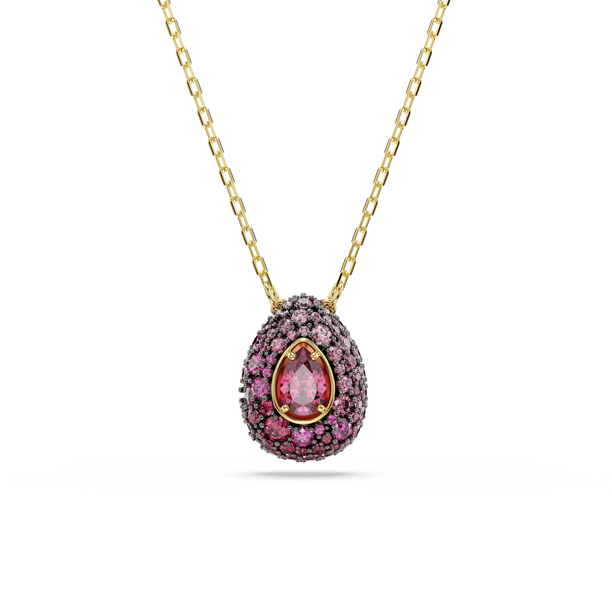 Sublima set, Set (2), Pear cut, Red, 18K gold finish