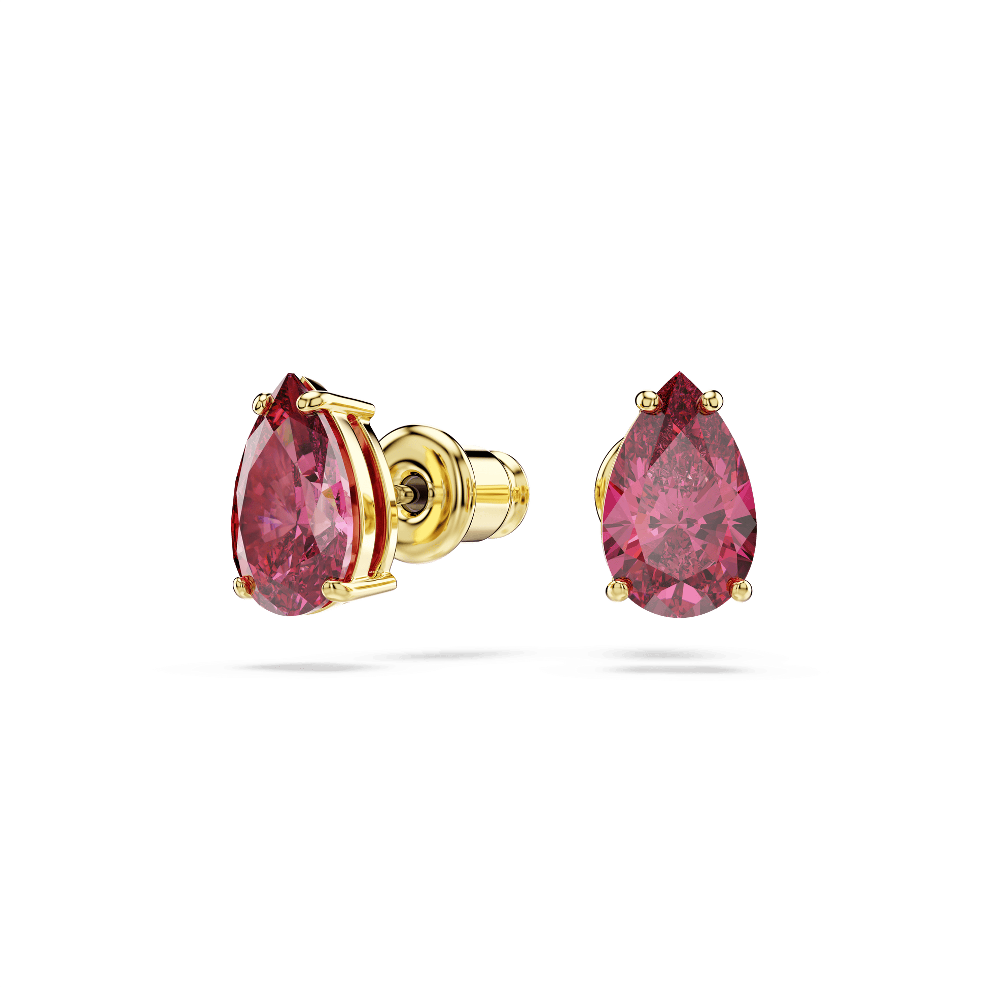 Sublima set, Set (2), Pear cut, Red, 18K gold finish