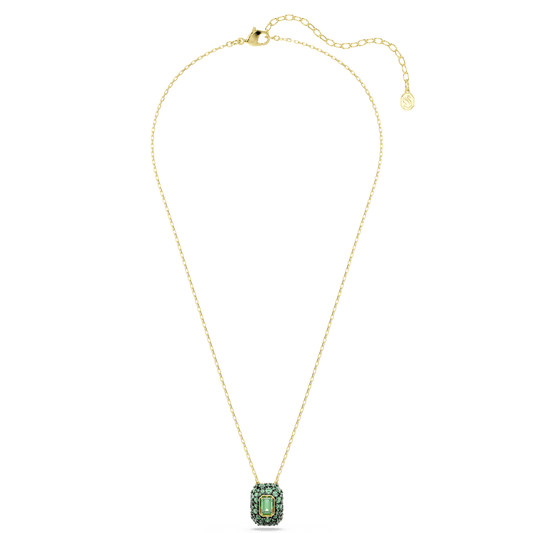 Sublima pendant, Octagon cut, Green, 18K gold finish