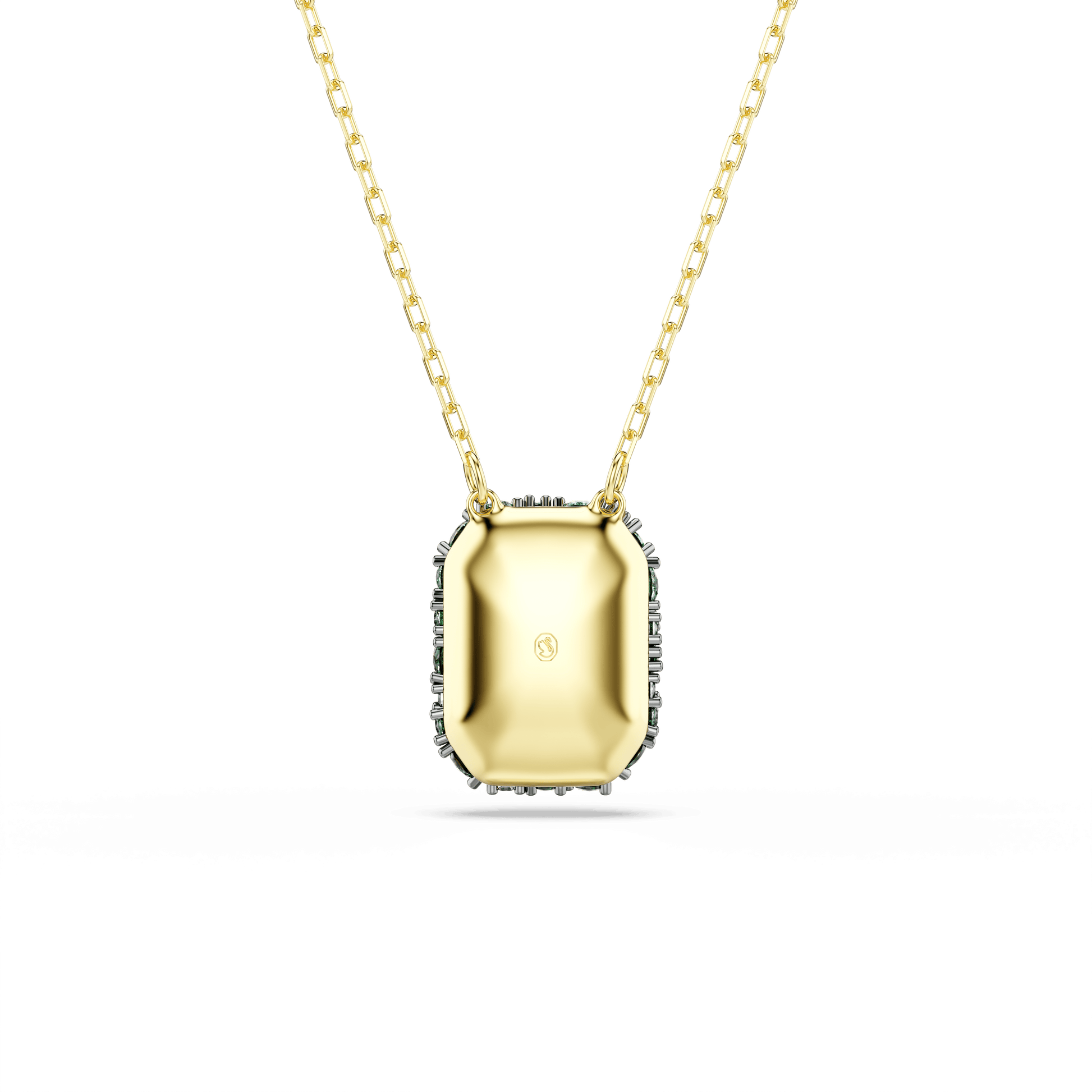Sublima pendant, Octagon cut, Green, 18K gold finish