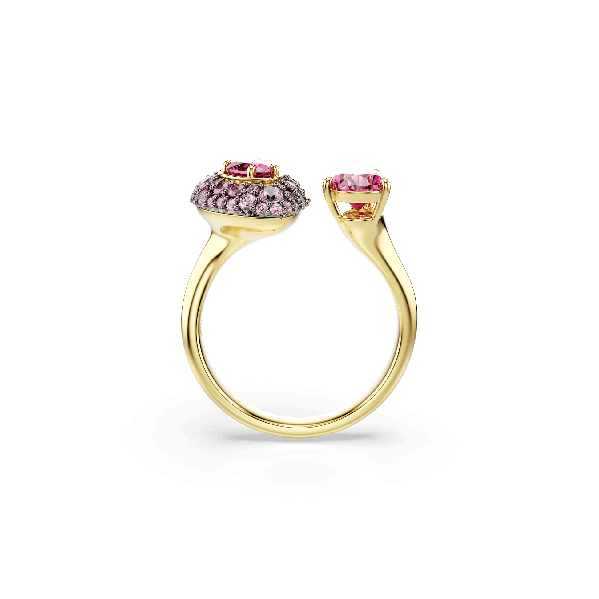Sublima cocktail ring, Pear cut, Red, 18K gold finish