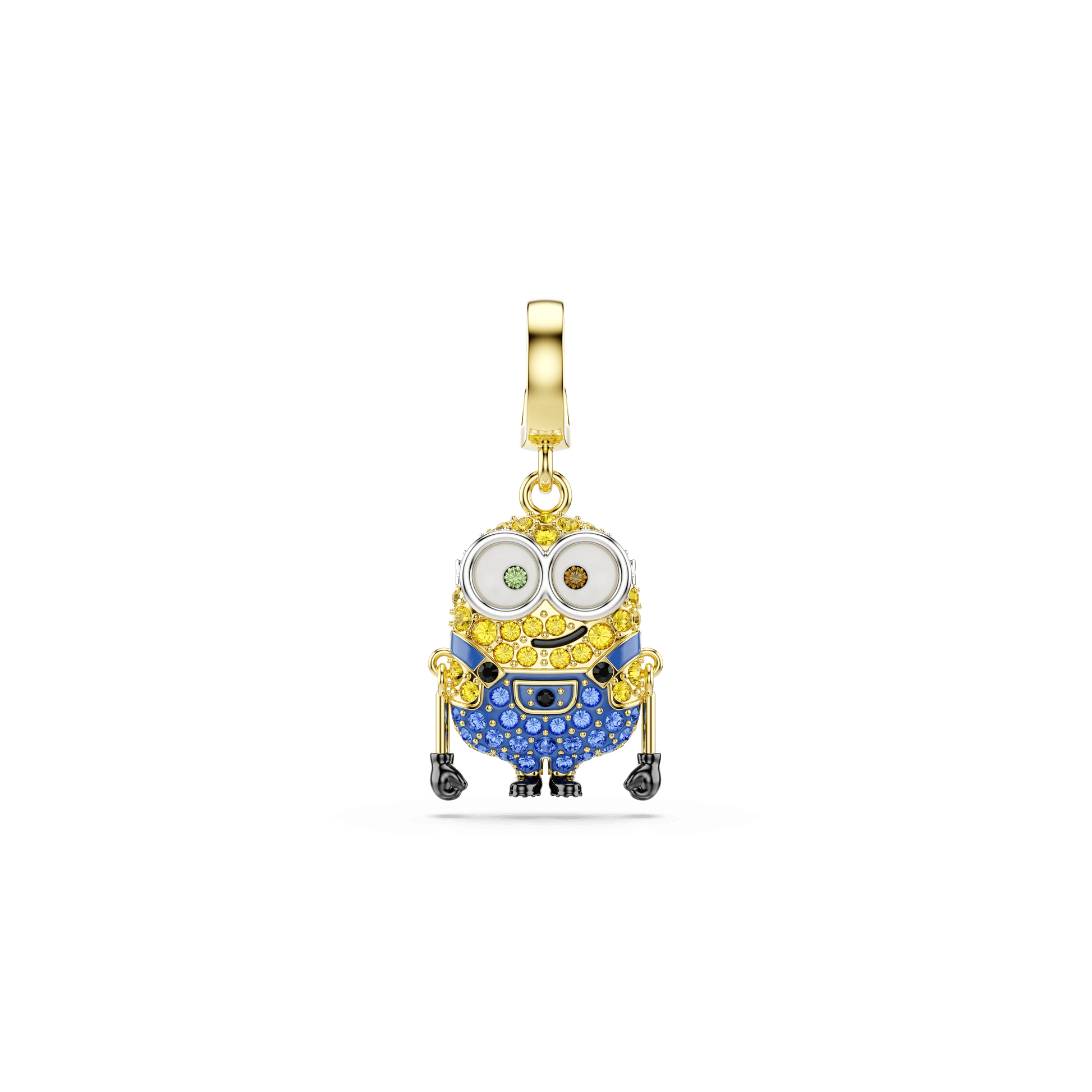 Minions Bob charm, Pavé, Multicolored, 18K gold finish
