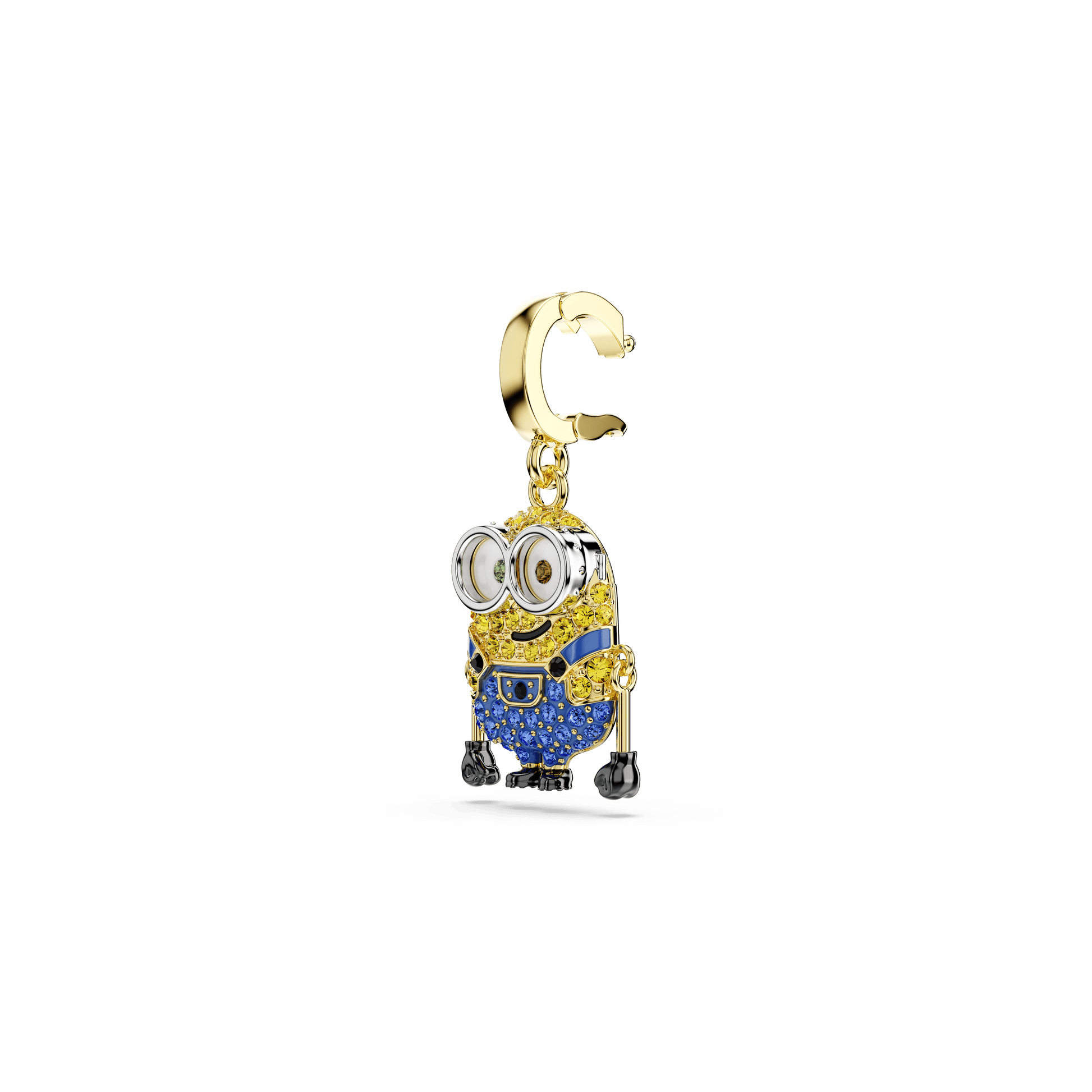 Minions Bob charm, Pavé, Multicolored, 18K gold finish