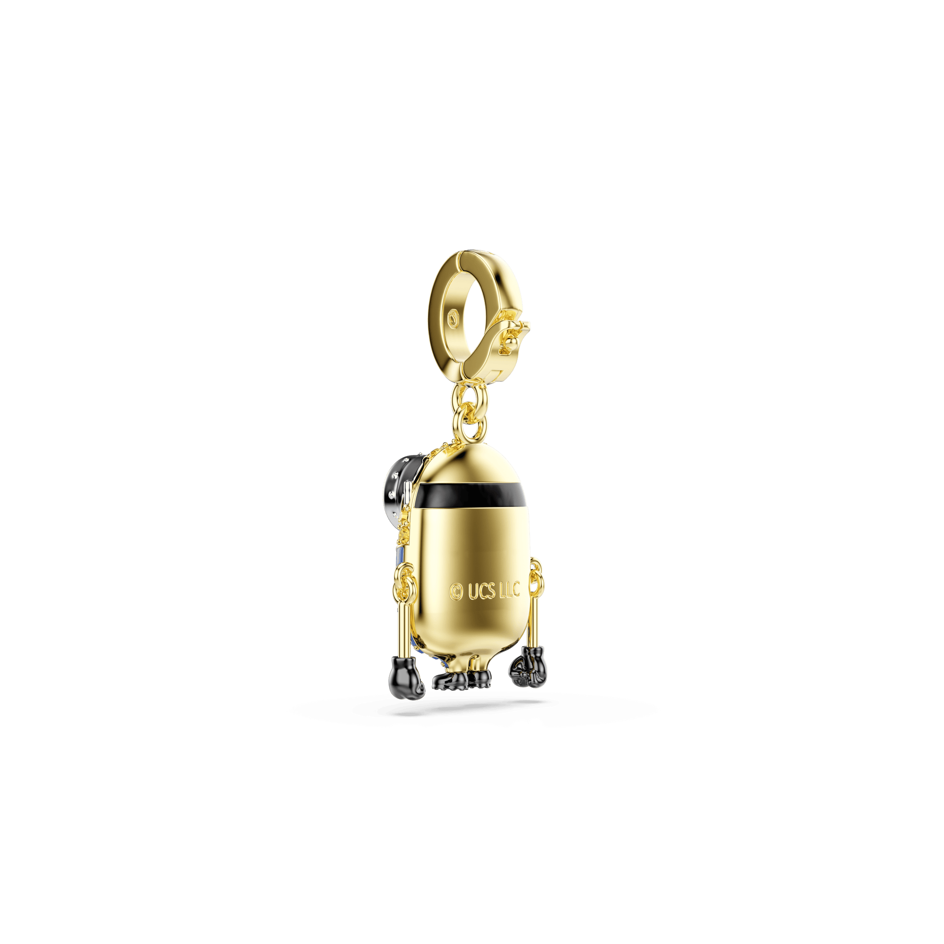 Minions Bob charm, Pavé, Multicolored, 18K gold finish