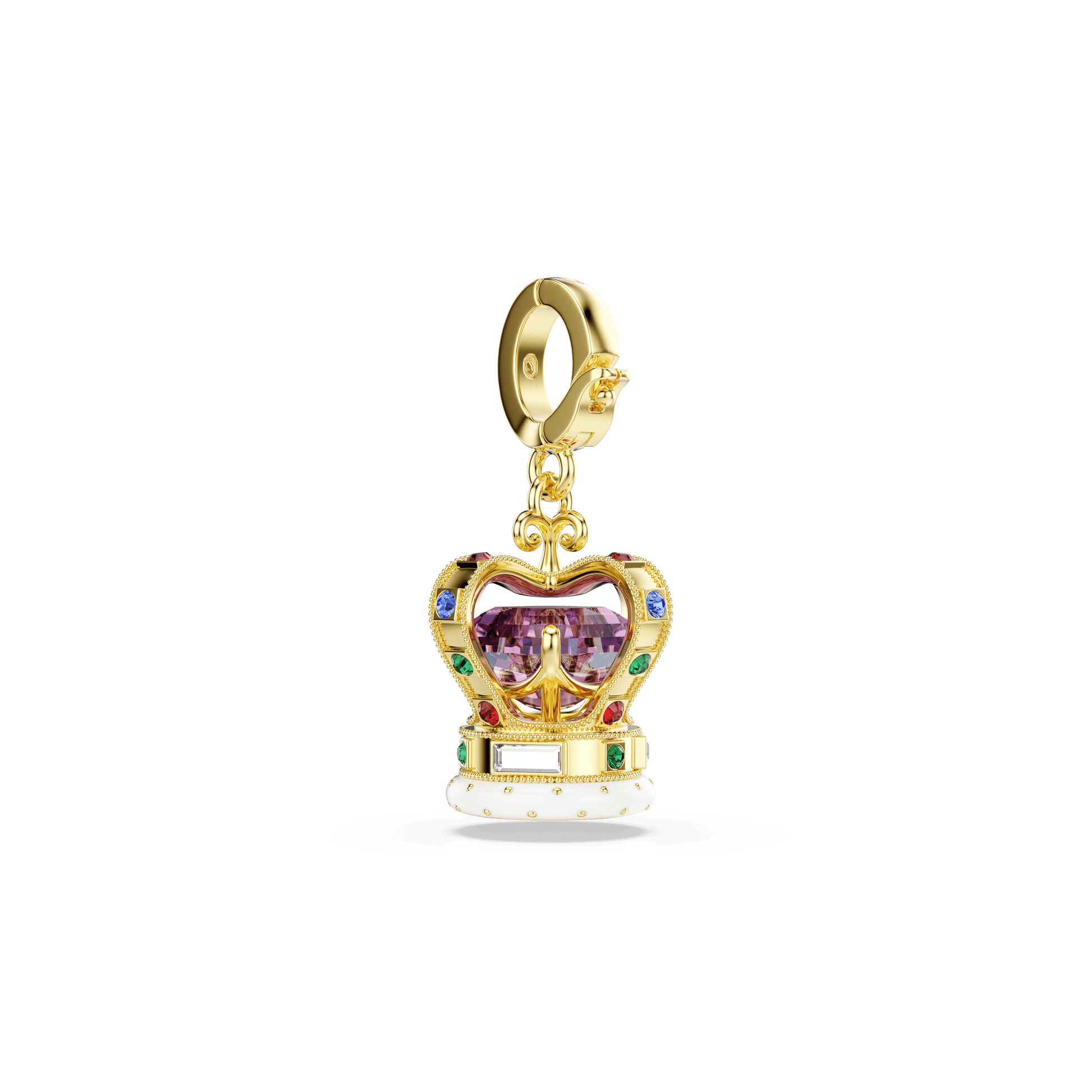 Minions Crown charm, Mixed cuts, Multicolored, 18K gold finish
