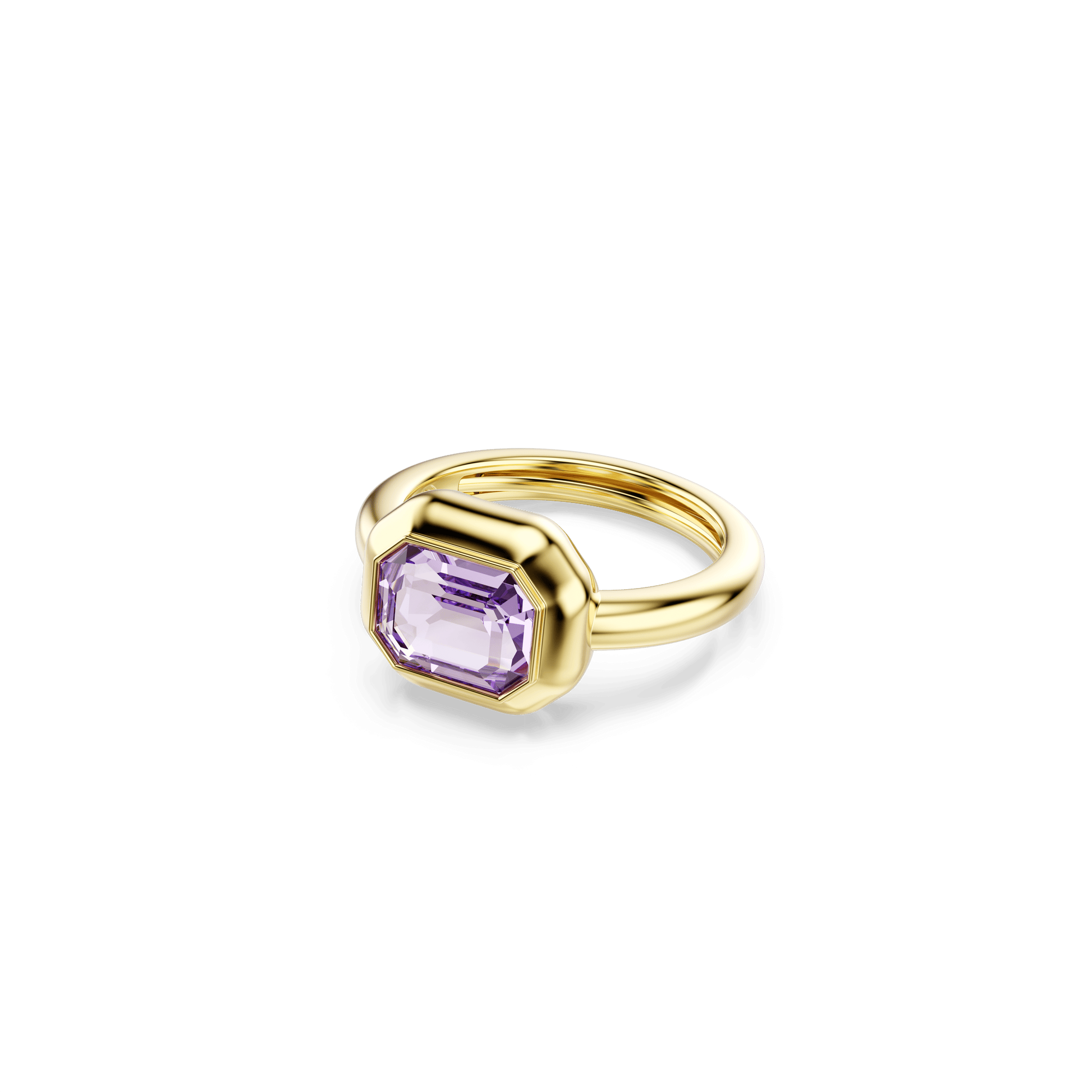Gema motif ring, Set (3), Multicolored, 18K gold finish