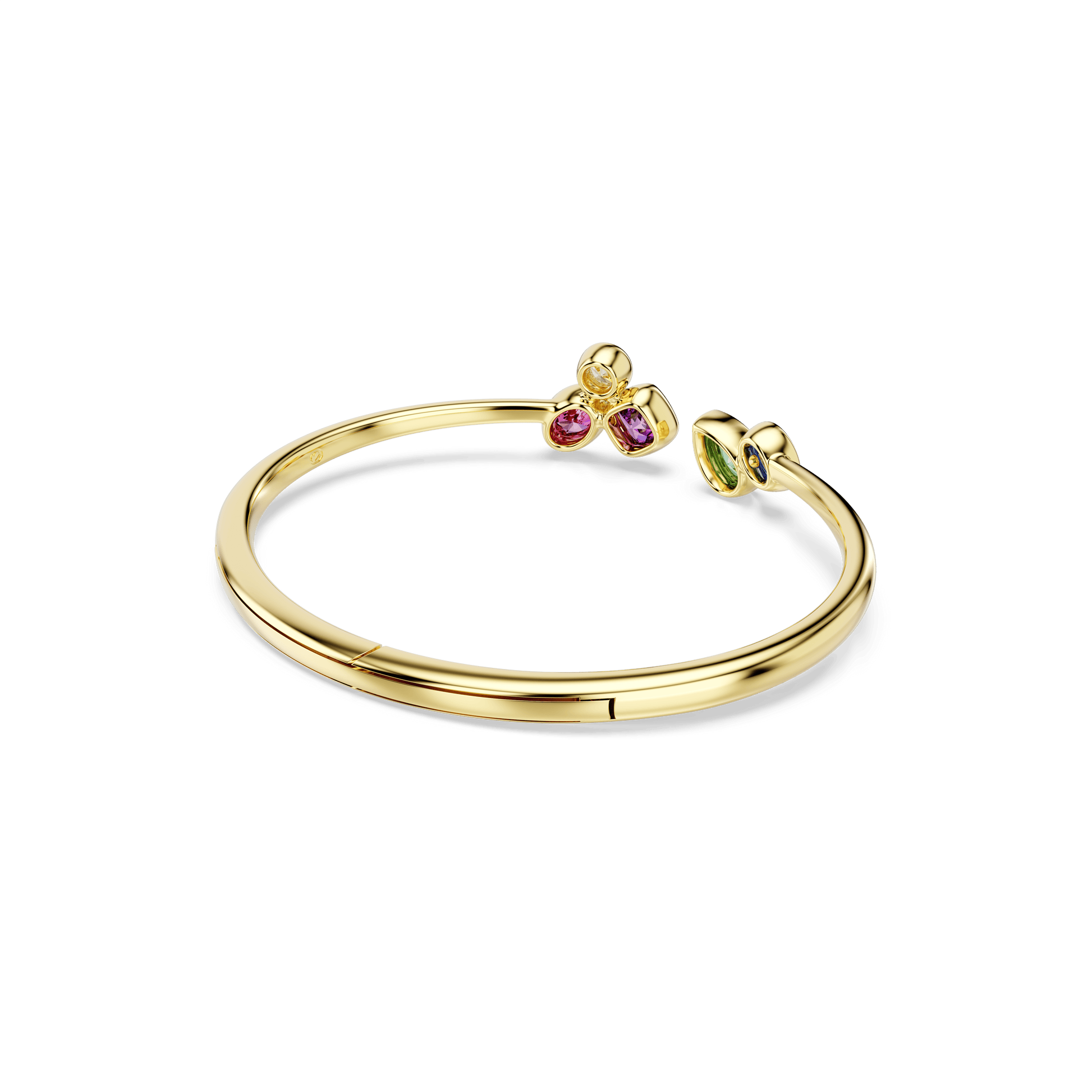 Imber bangle, Mixed cuts, Multicolored, 18K gold finish
