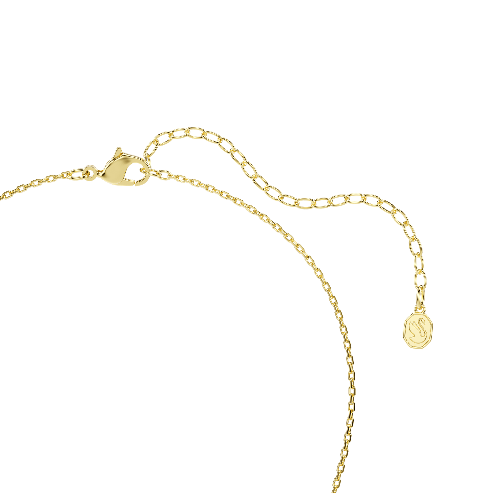 Imber Y pendant, Mixed cuts, Multicolored, 18K gold finish