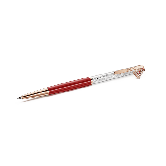 Crystalline ballpoint pen, Bell, Red lacquered, Rose gold-tone plated