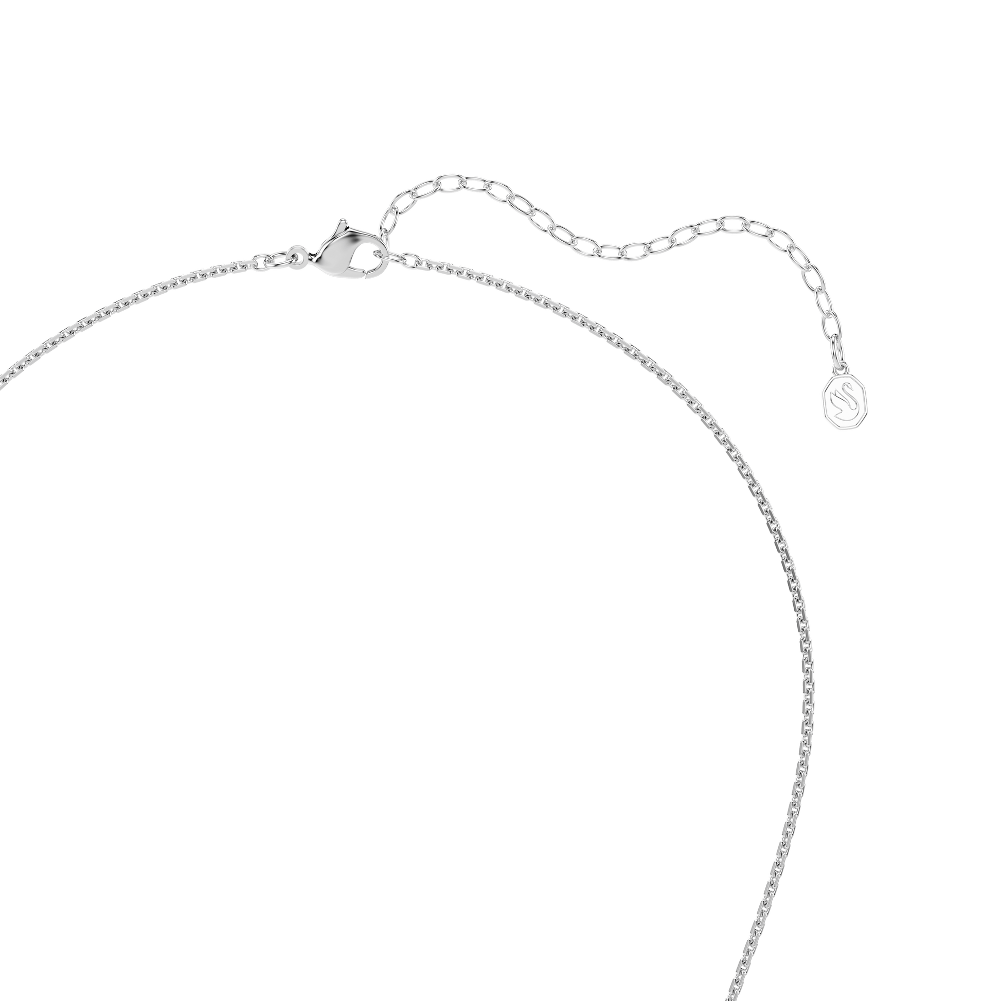 Idyllia pendant and brooch, Mixed cuts, Snowflake, White, Rhodium plated
