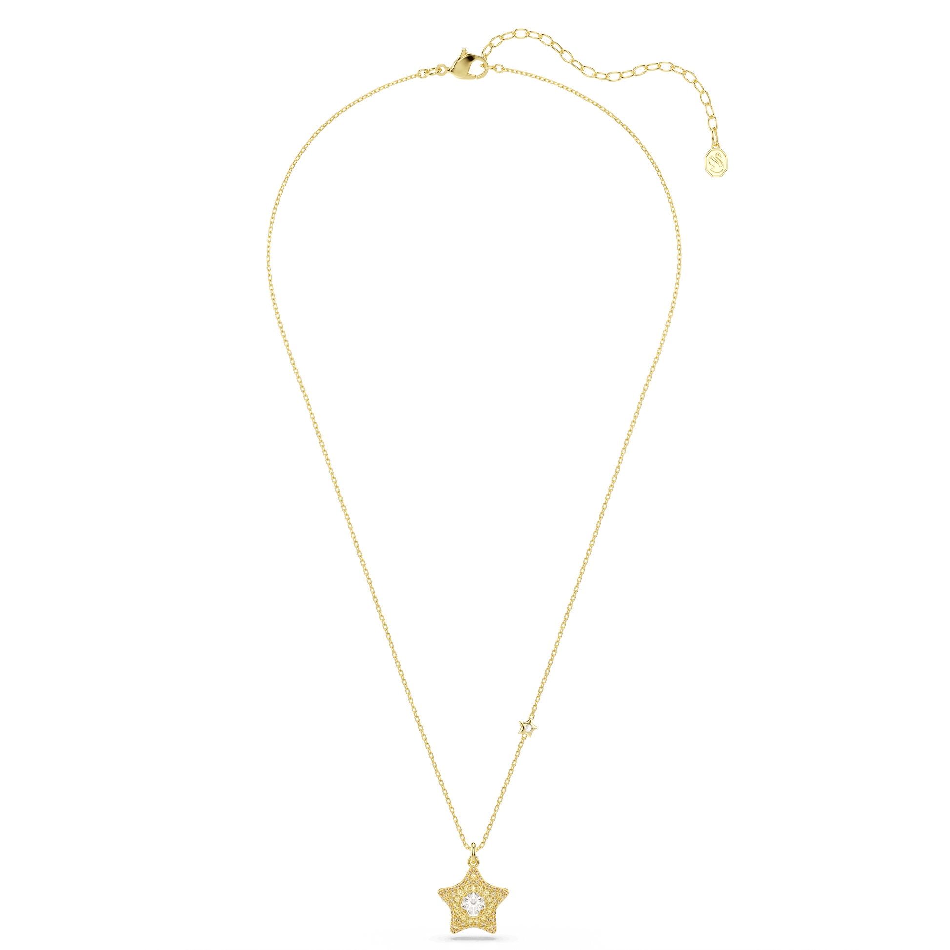 Sublima pendant, Round cut, Star, Multicolored, 18K gold finish