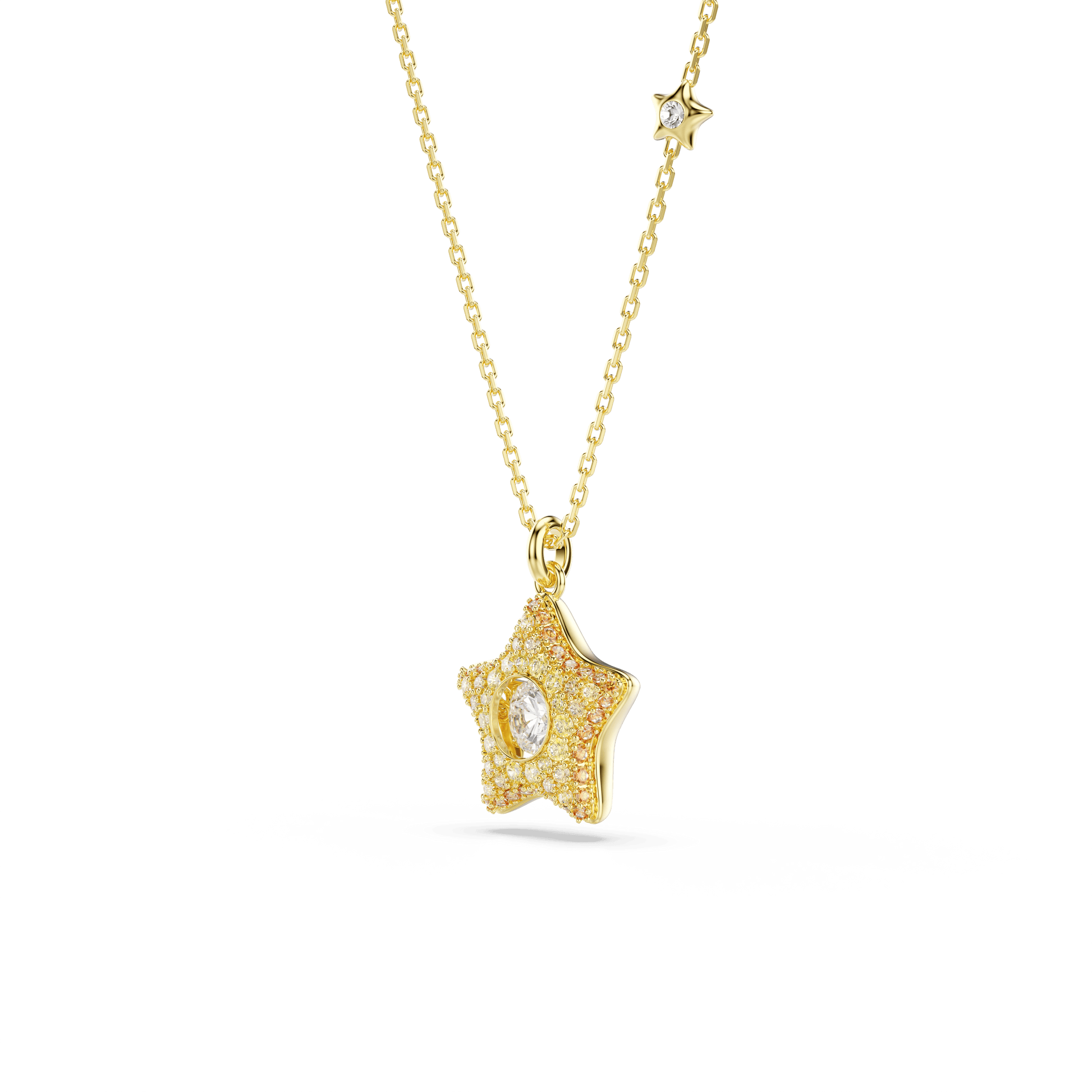 Sublima pendant, Round cut, Star, Multicolored, 18K gold finish