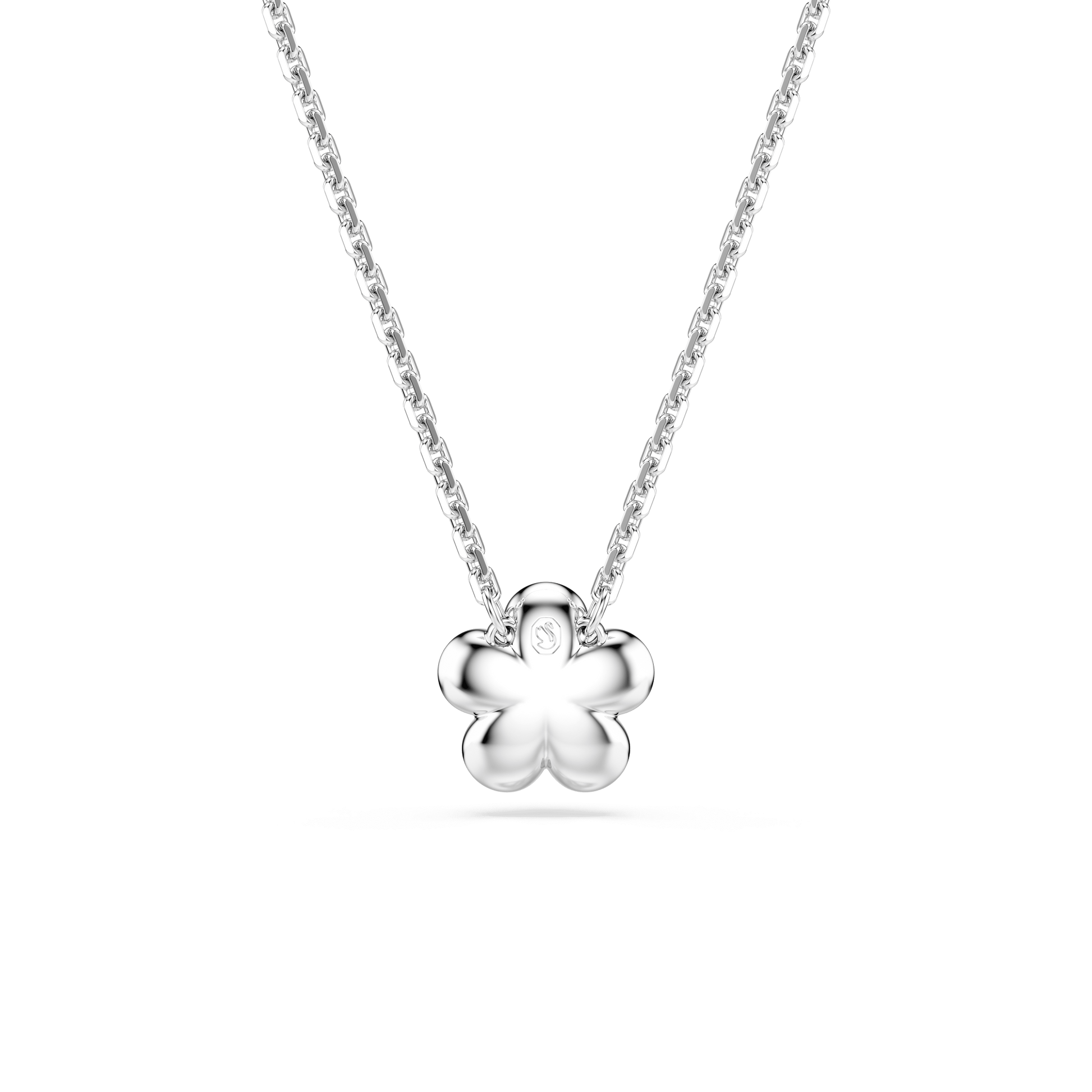 Ariana Grande x Swarovski pendant, Crystal Pearl, Round cut, Flower, White, Rhodium plated