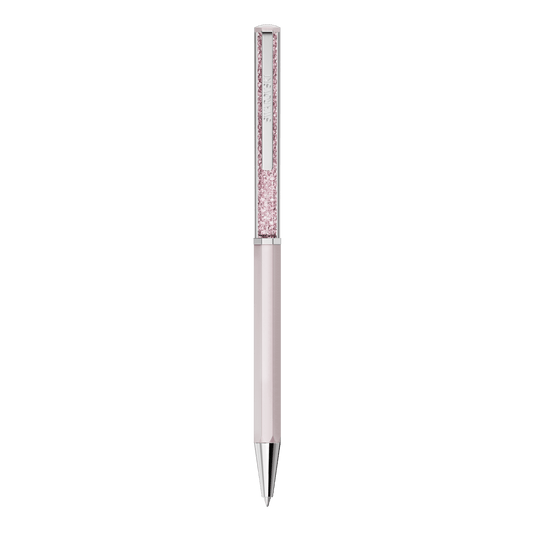 Crystalline ballpoint pen, Pink lacquered, Chrome plated