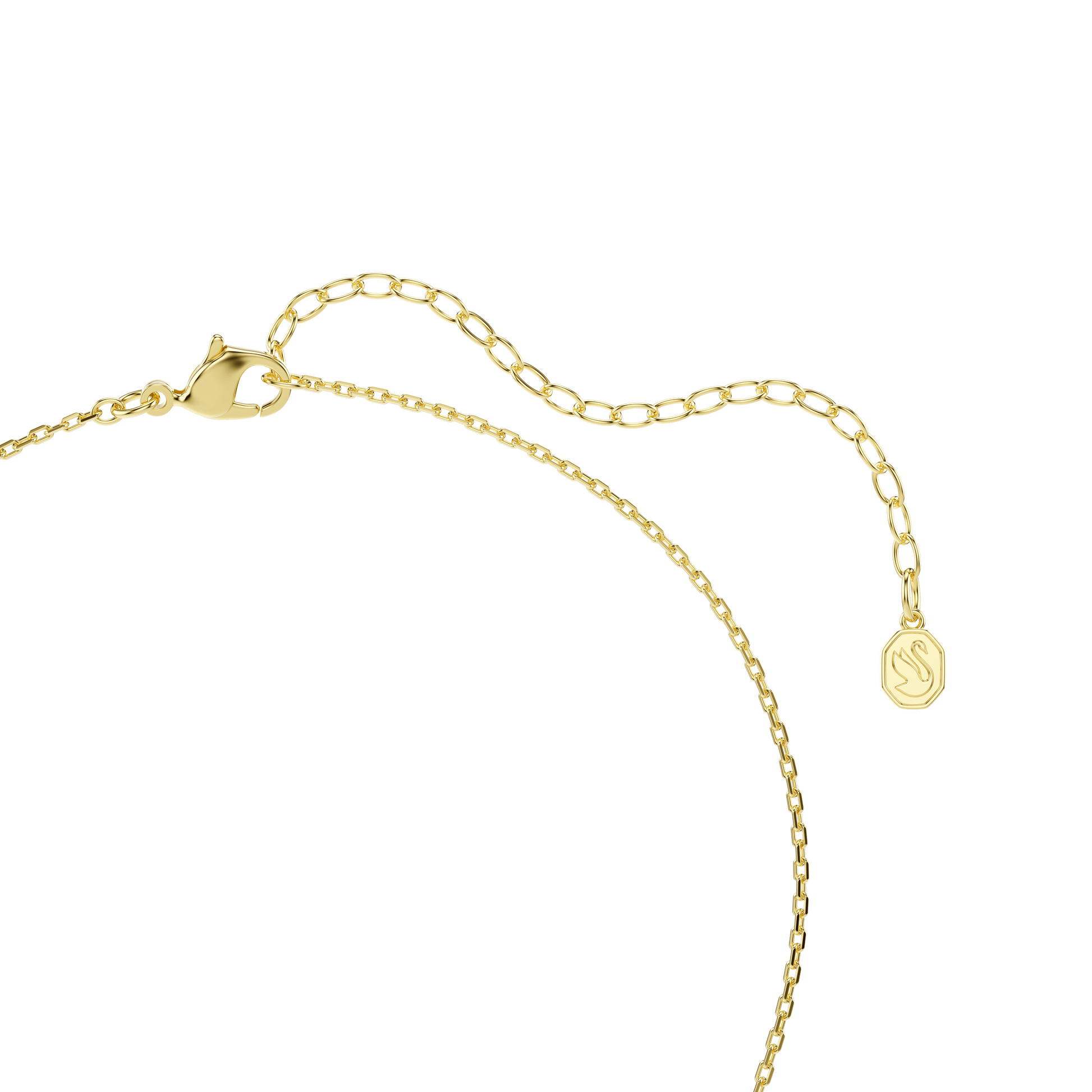 Chroma pendant, Pear cut, Blue, 18K gold finish
