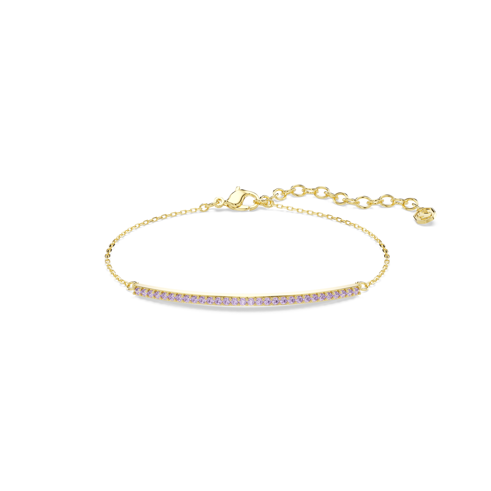 Only bracelet, Round cut, Purple, 18K gold finish