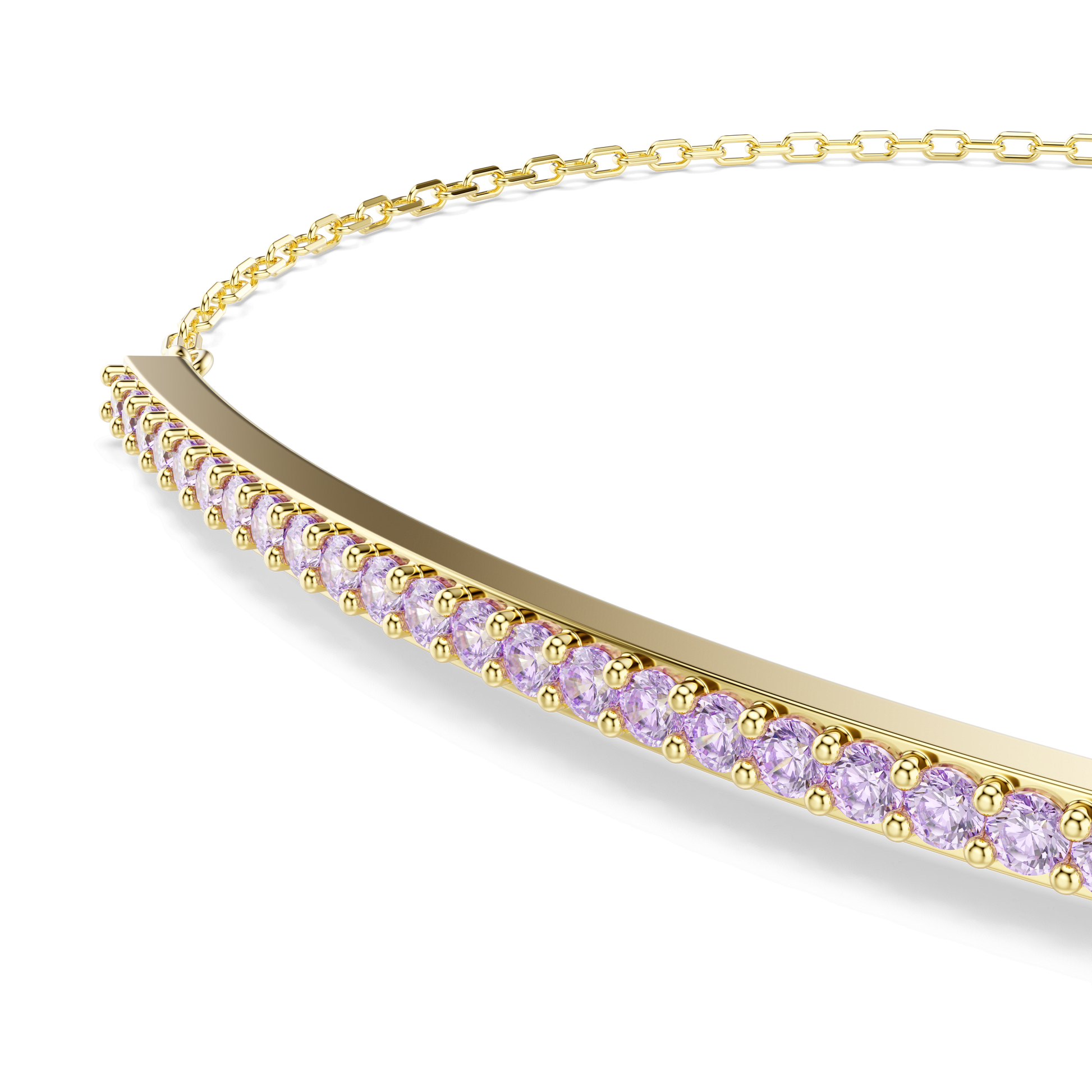 Only bracelet, Round cut, Purple, 18K gold finish
